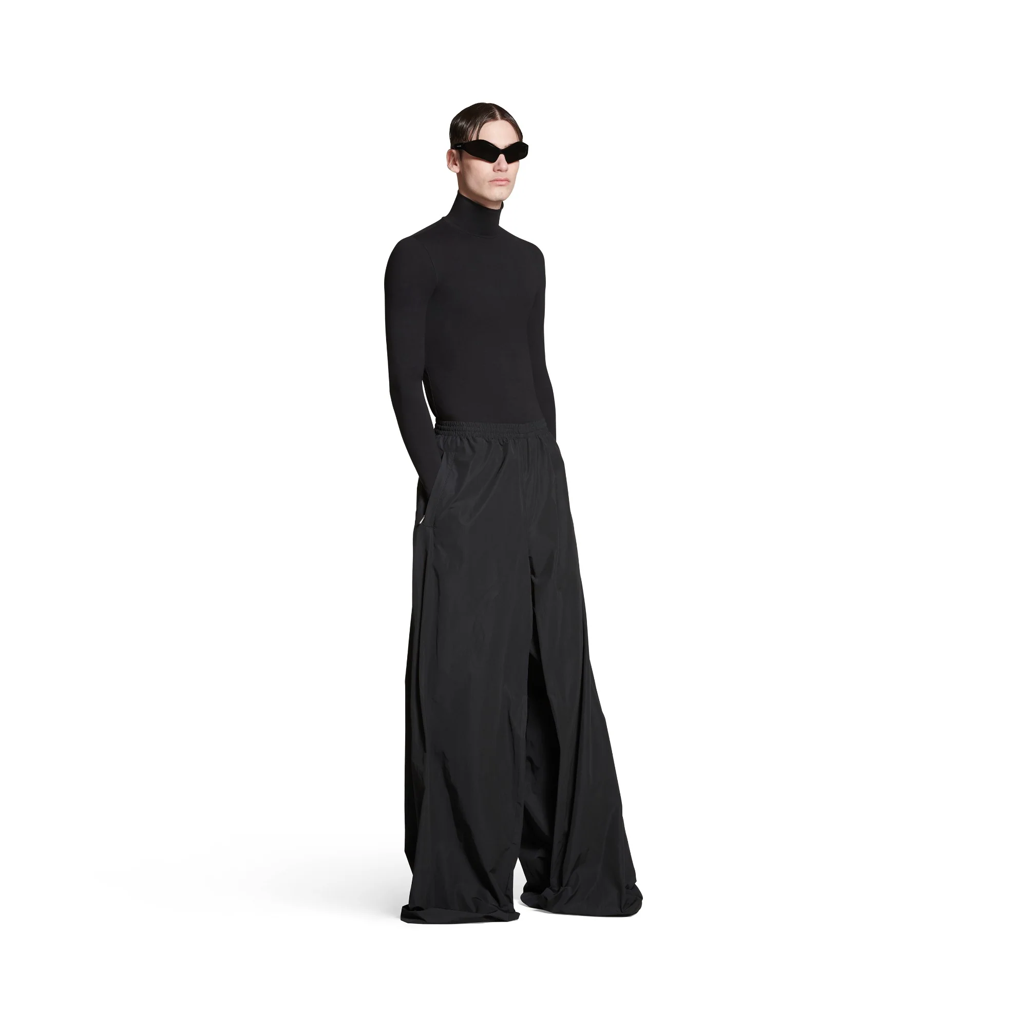 Double Front Tracksuit Pants - Black - Image 3