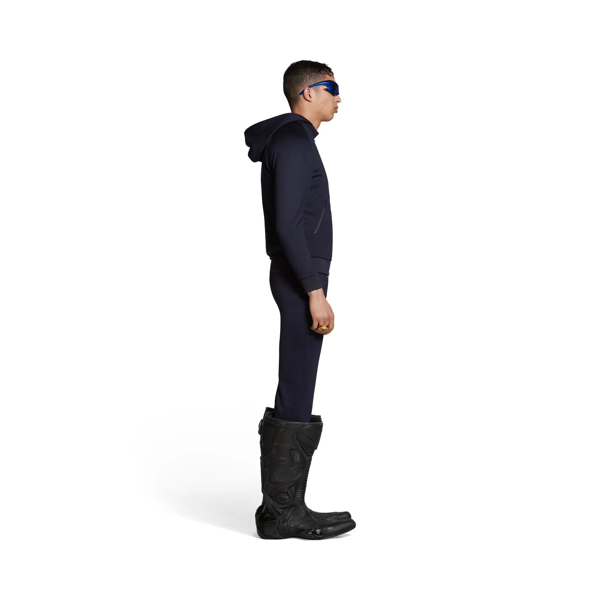 Zip-Up Hoodie - Navy - Image 6