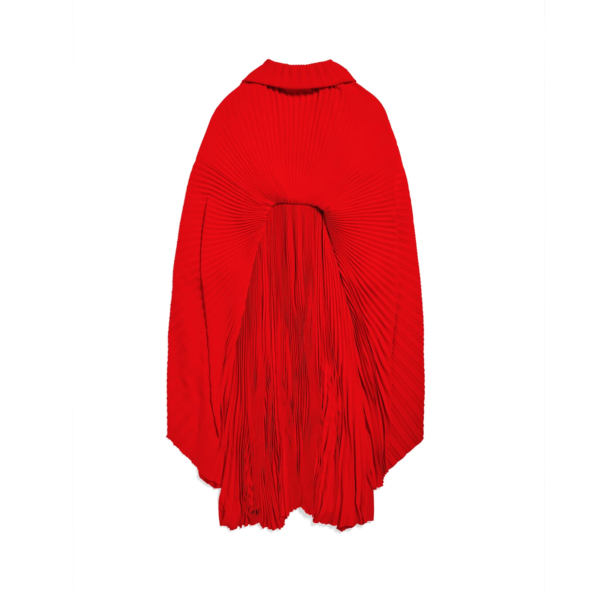 Pleated Drape Dress - Begonia Red