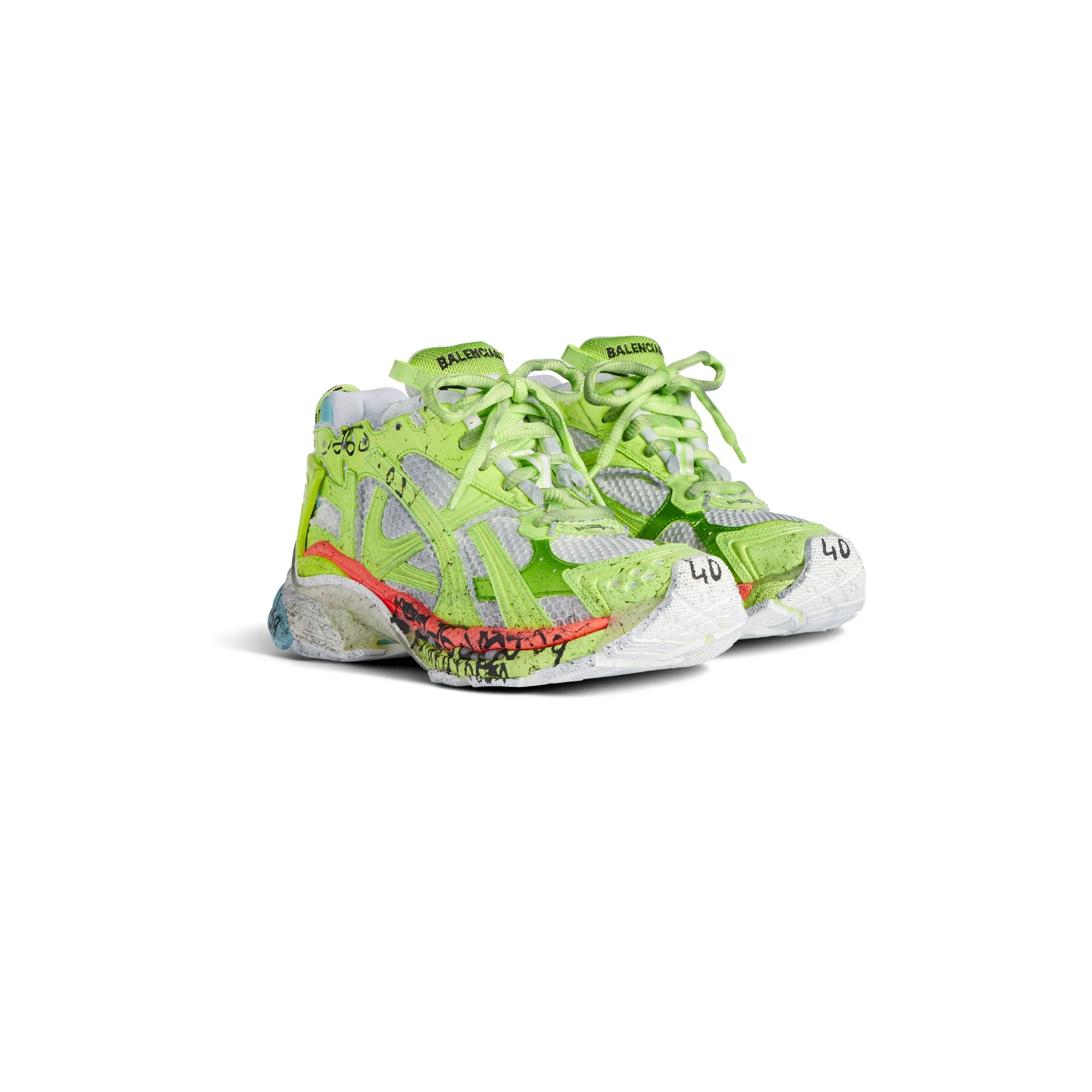 Runner Marathon/W - Whit/Fl Yell/Red/Blu - Image 6