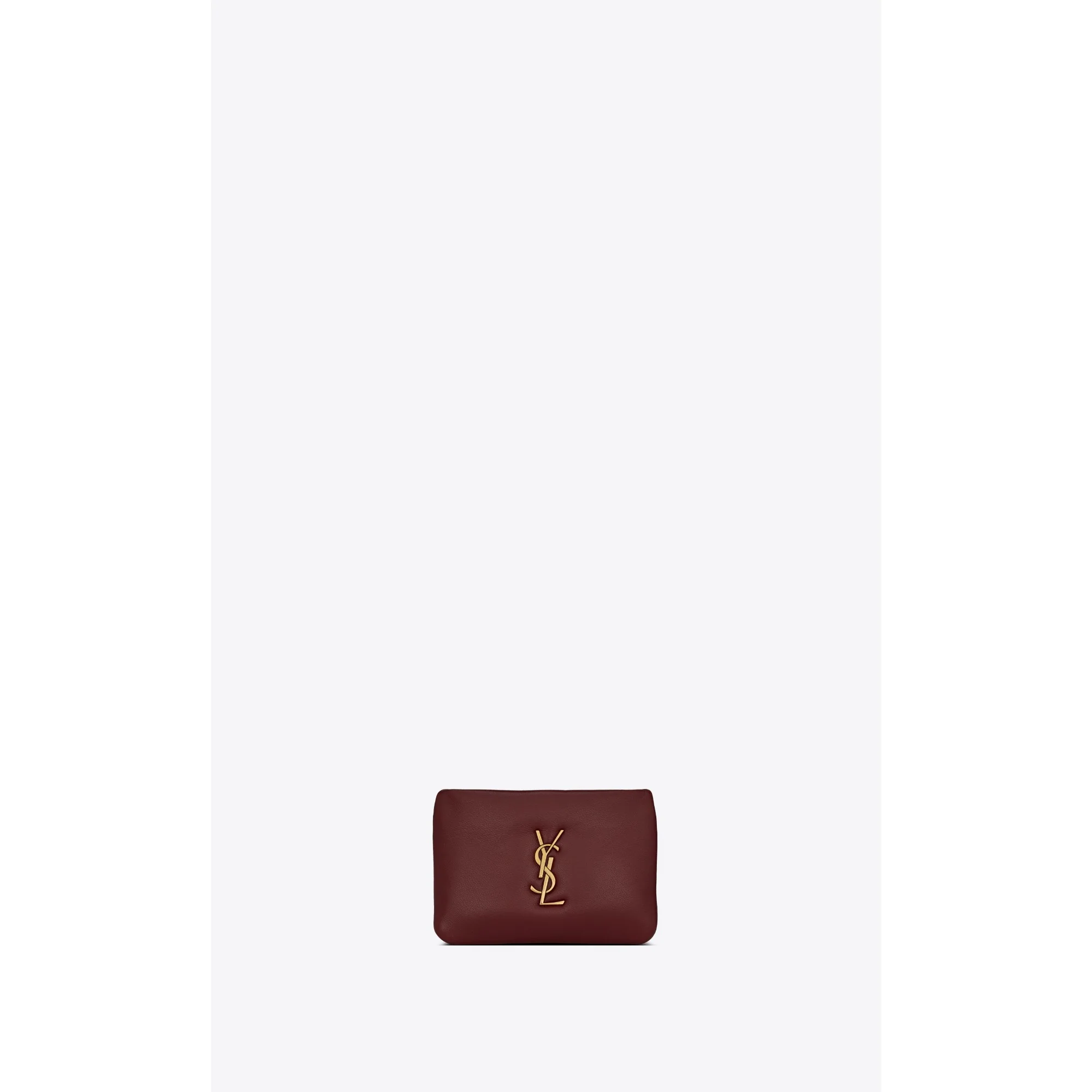 Zipped Credit Card Case - Dark Bordeaux
