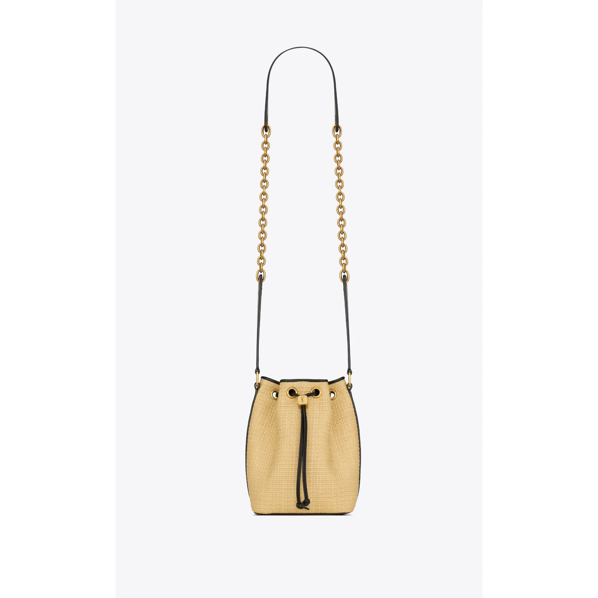 Small Margot Bucket Bag - Natural/Black