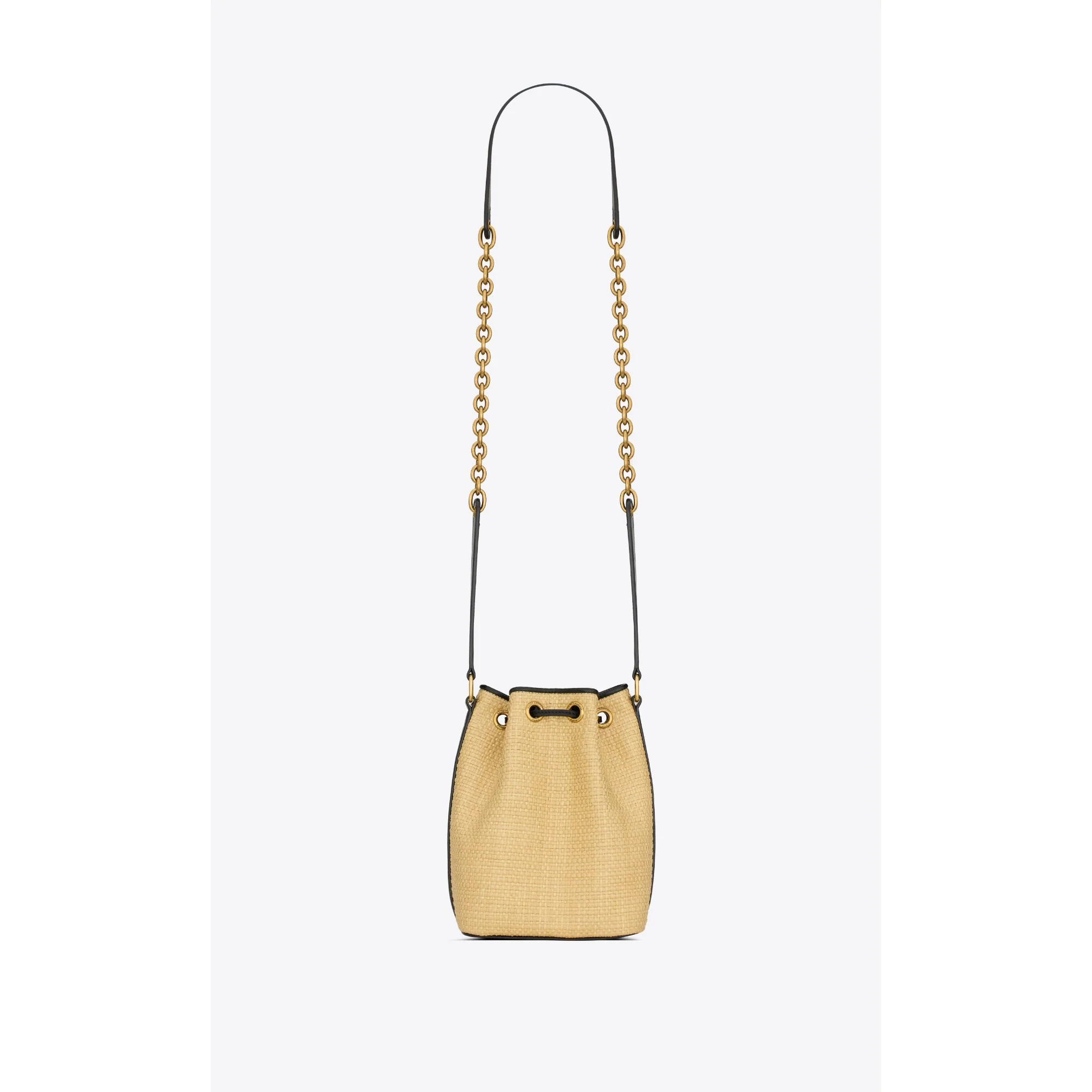 Small Margot Bucket Bag - Natural/Black - Image 2