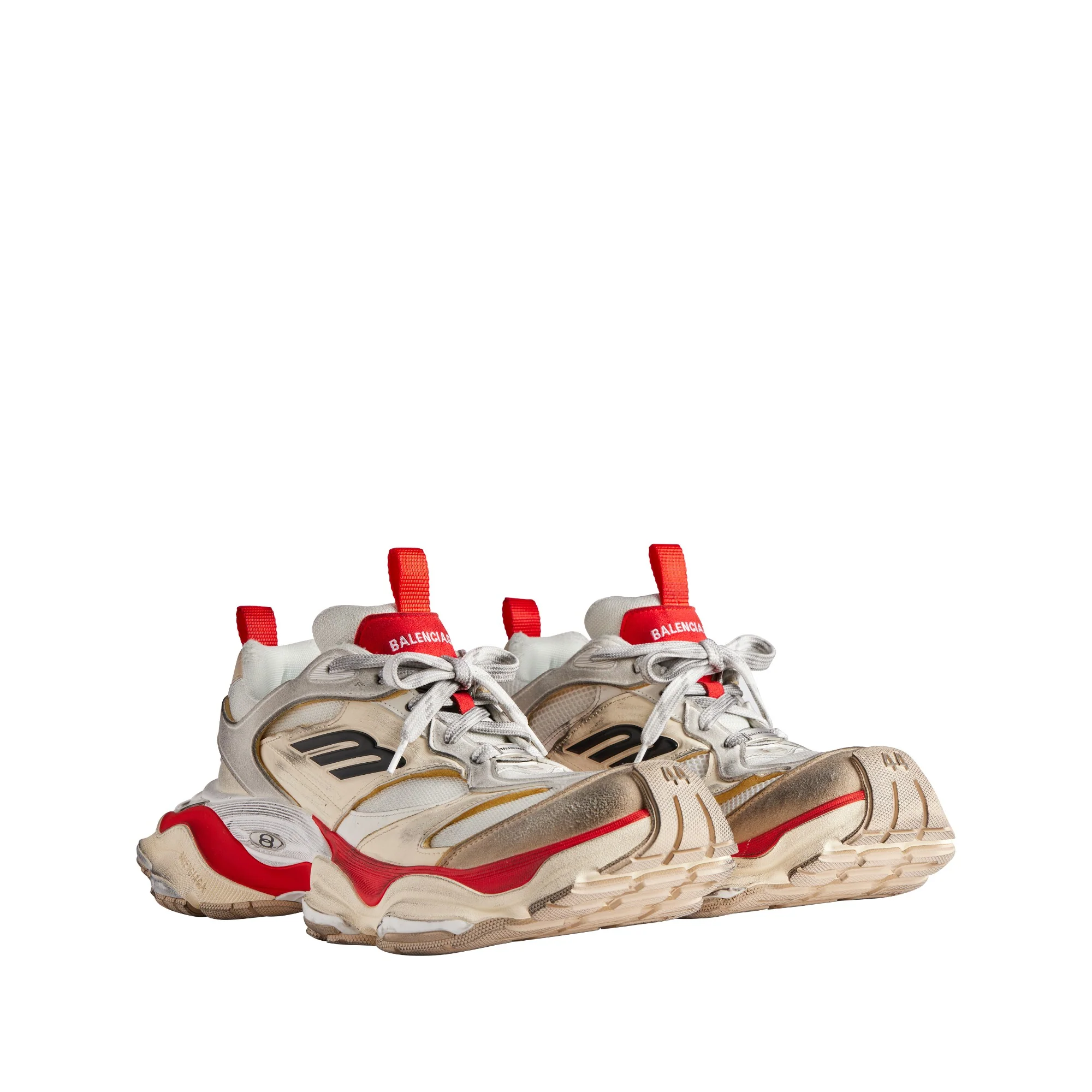 Cargo Suede/Mesh/W - Beige/Grey/Red - Image 3