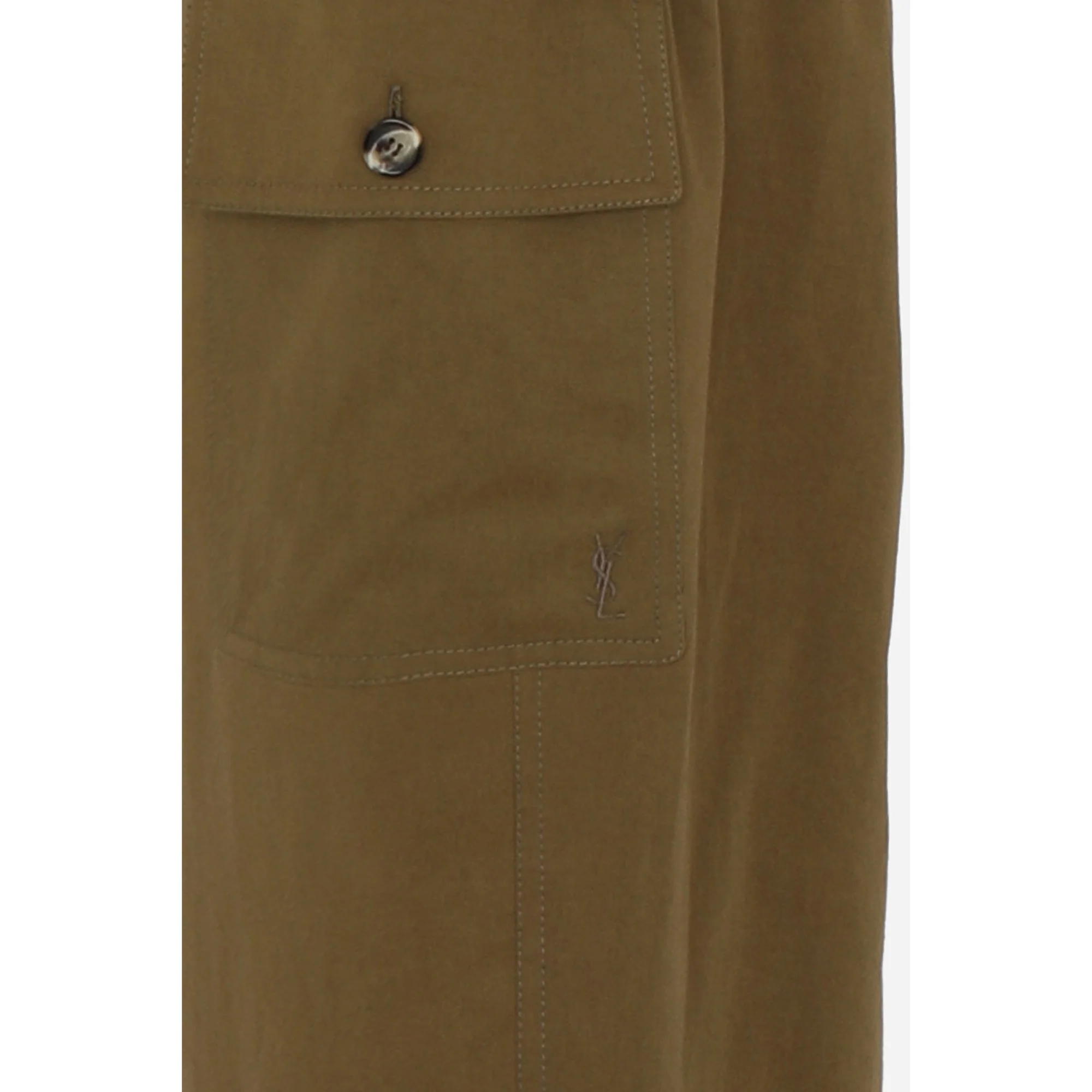 Jupe Cargo Twill Coton Souple - Kaki - Image 5