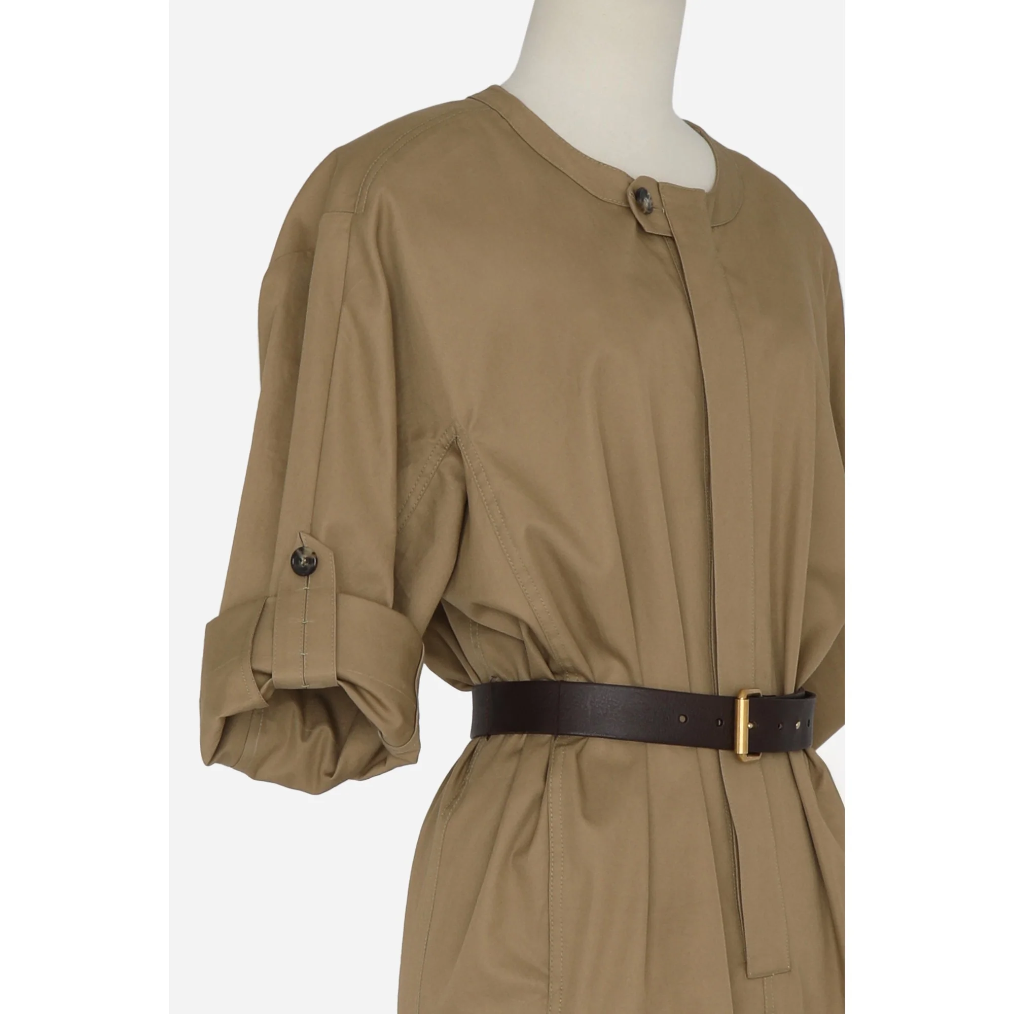 Robe Twill De Coton - Beige Fonce - Image 5