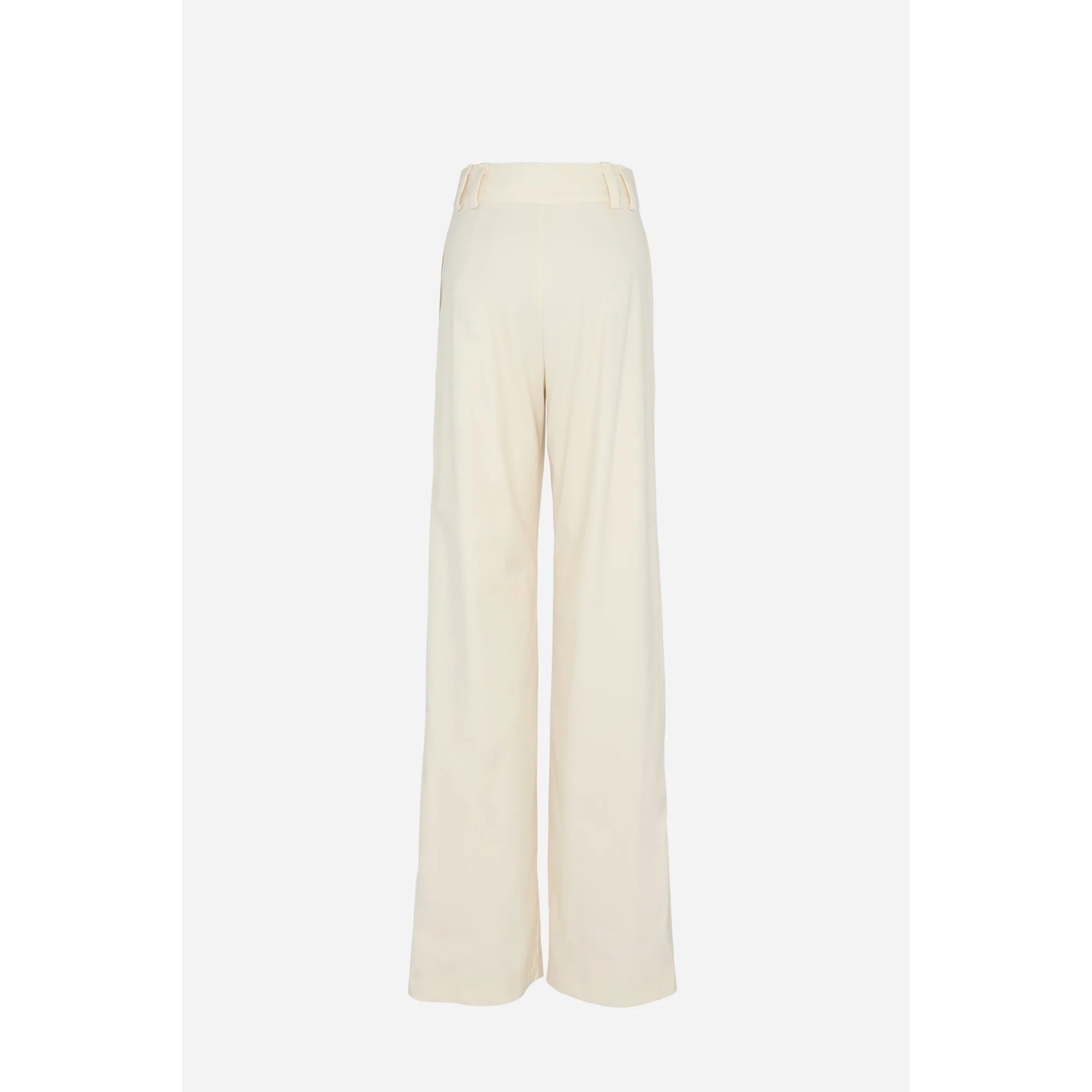 Pantalon Toile De Coton Satine - Blanc Casse - Image 2