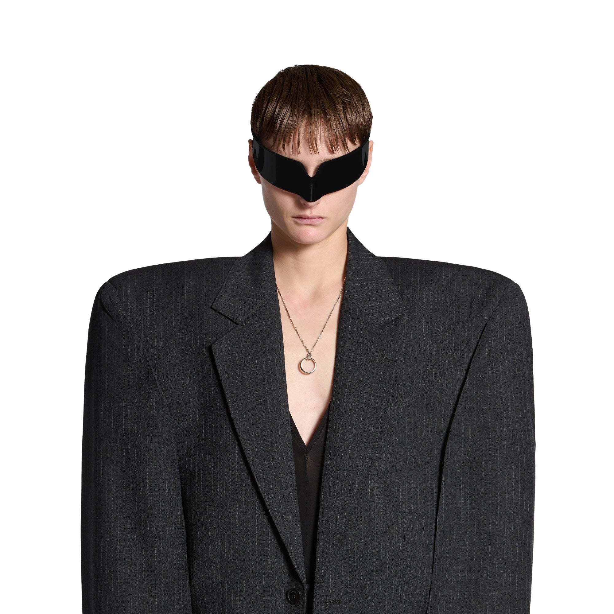 Cut Away Boxy Jacket - Anthracite - Image 6