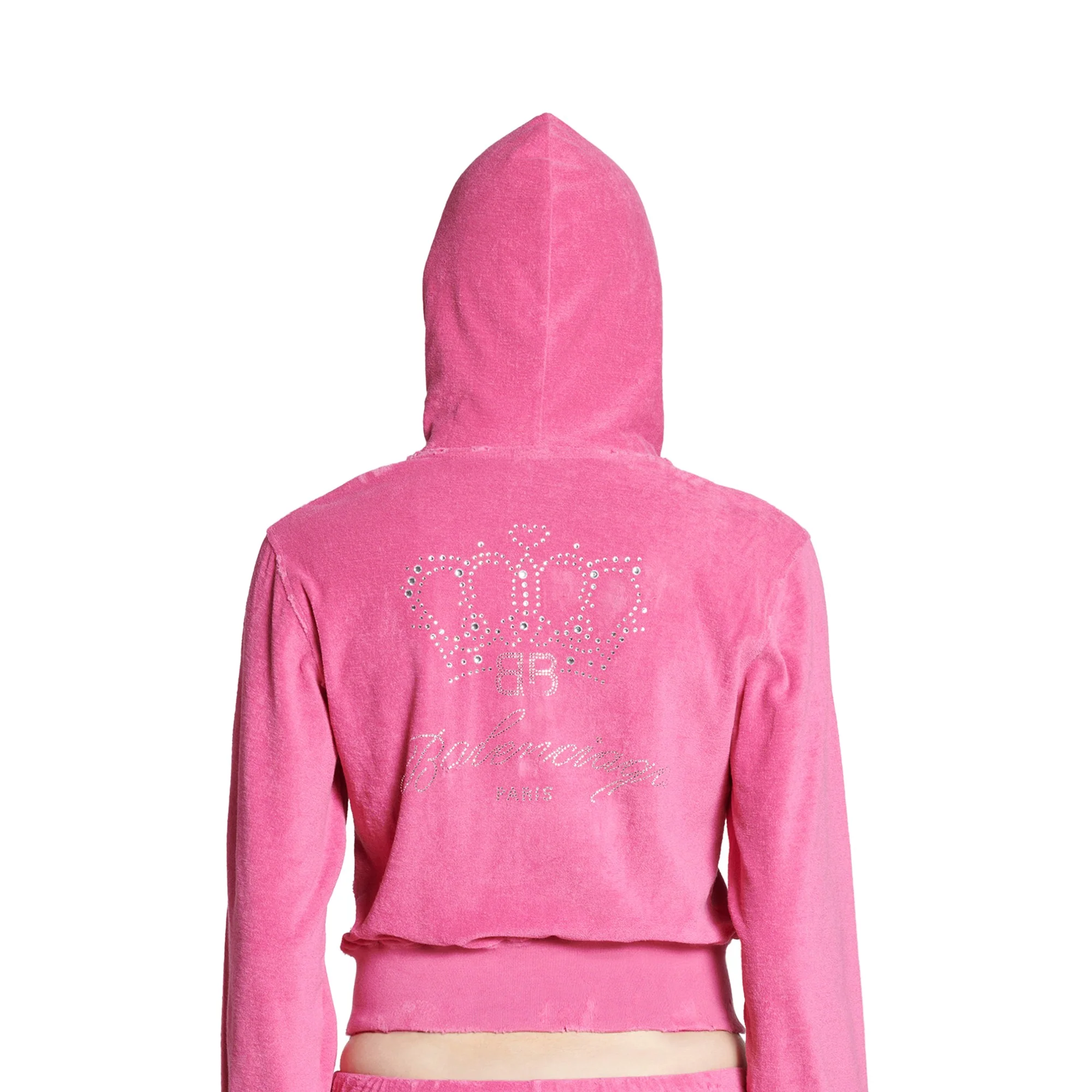 Fitted Tracksuit Jacket - Dark Pink - Image 4
