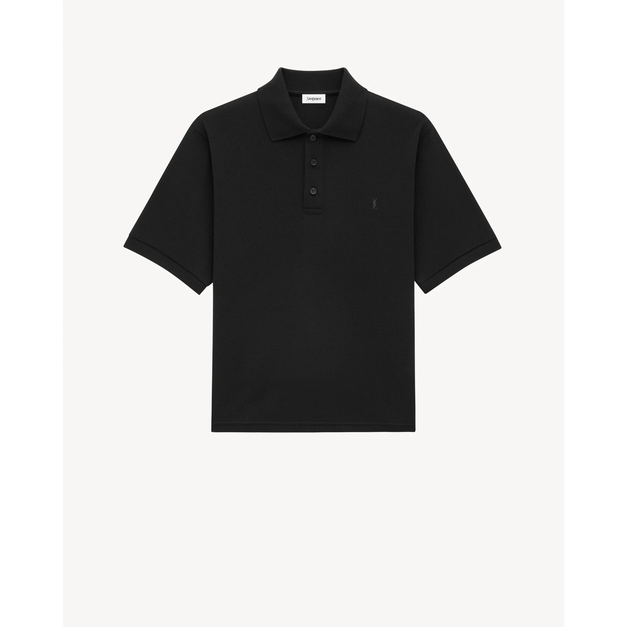 Polo Pique Coton Polyester - Noir
