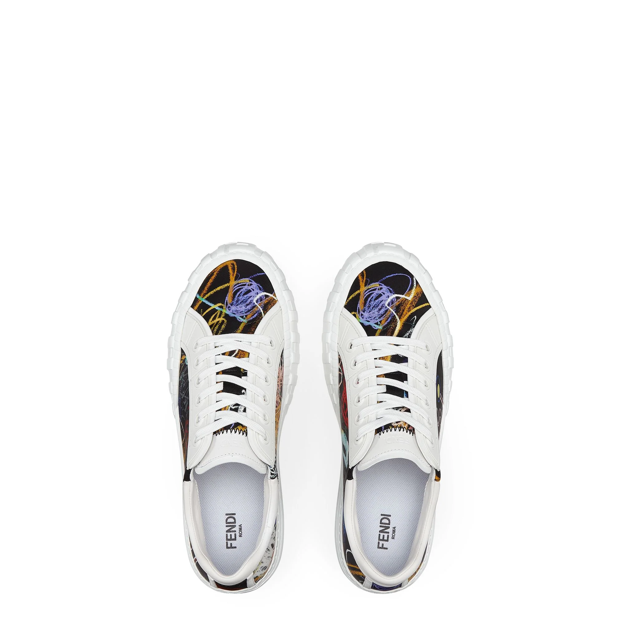 Men's Fendi Force Sneaker - Trasparent Multicolor + Uwhite + Uwhite - Image 4