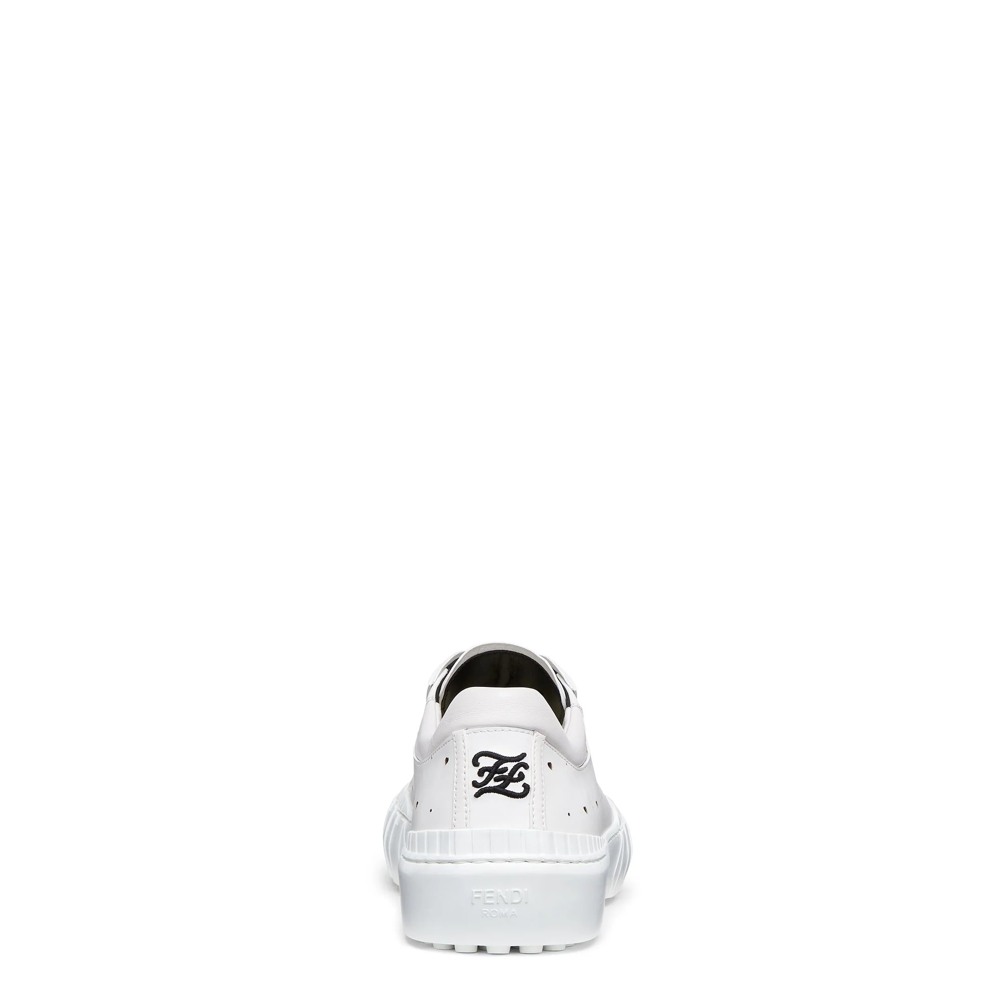 Men's Fendi Force Sneaker - Ultra White + Ultra White Black - Image 3