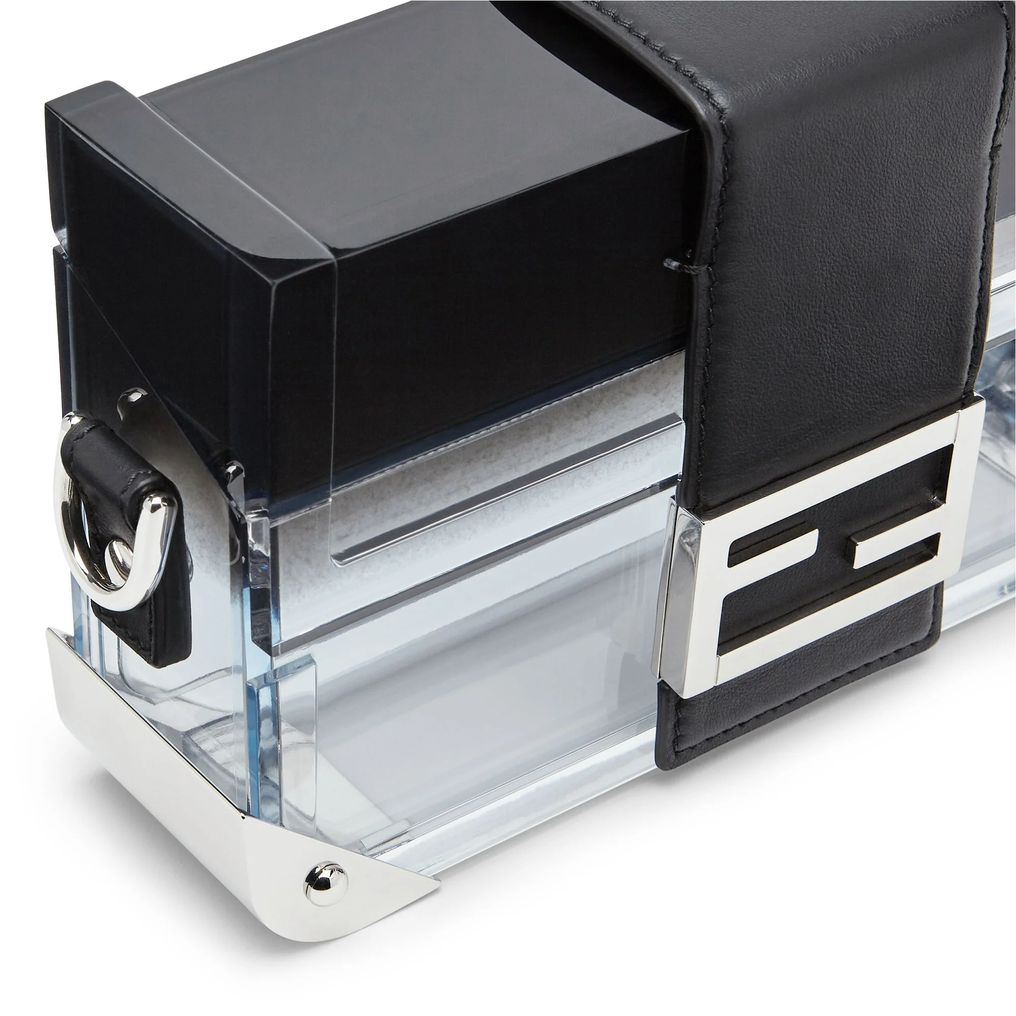 Men's Mini Baguette Trunk - Black / Transparent + Palladium - Image 5
