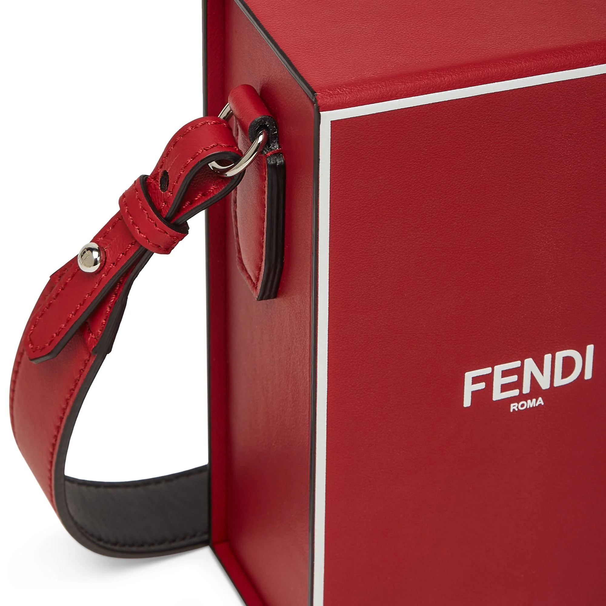 Men's Fendi Pack Box Vertical - Strawberry + White + Palladium - Image 5