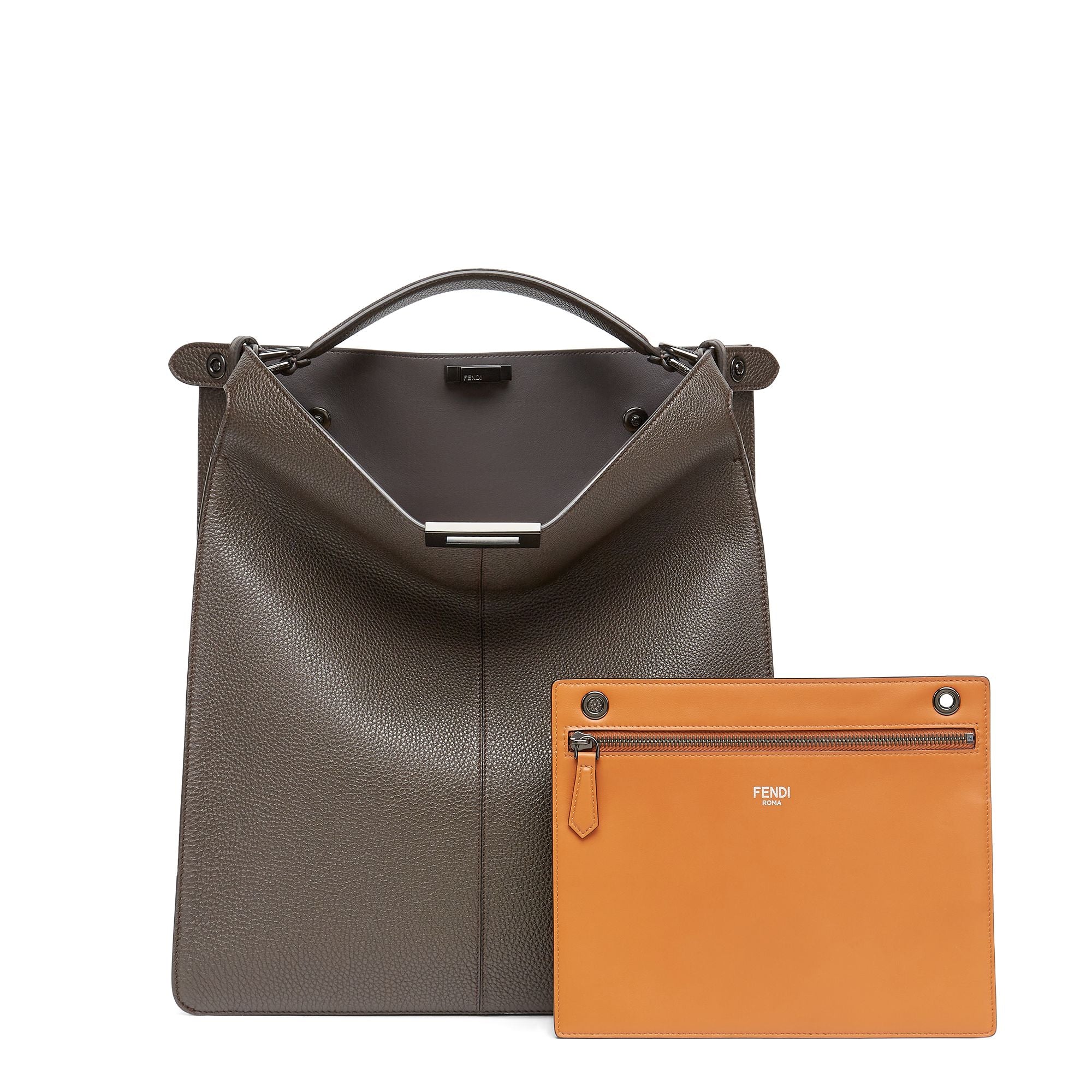 Men's Peekaboo ISeeU Tote - Ebony + Brandy + Tobacco / Mr + Double Black Matt Ruthenium - Image 3