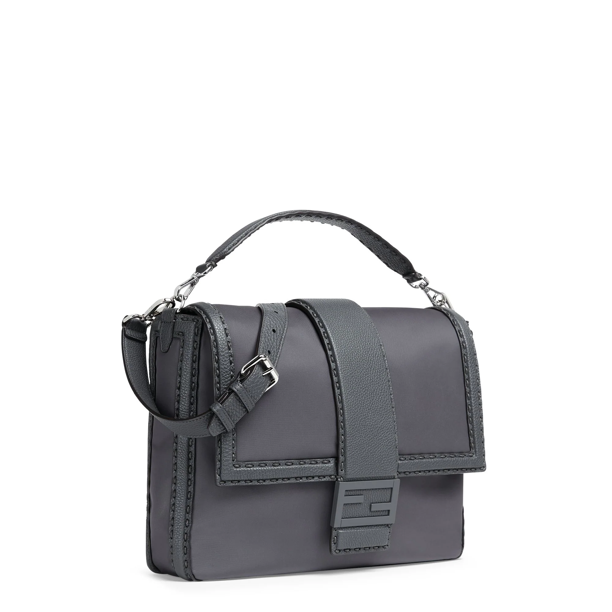 Men's Large Messanger Baguette - Mud + Asphalt + Palladium / Asphalt - Image 2
