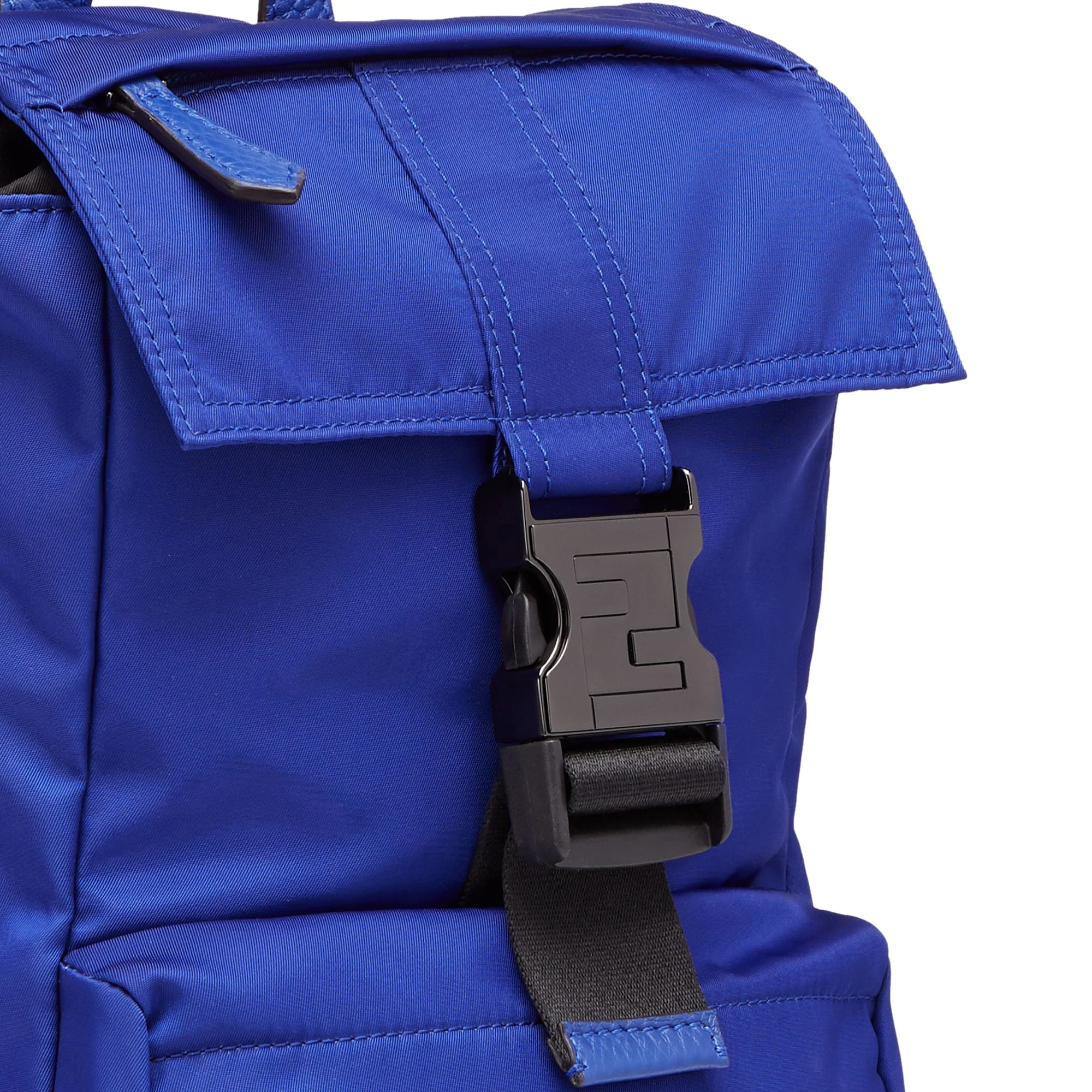 Men's Fendiness Small Backpack - Neon Blue + Double Black Matt Ruthenium - Image 4