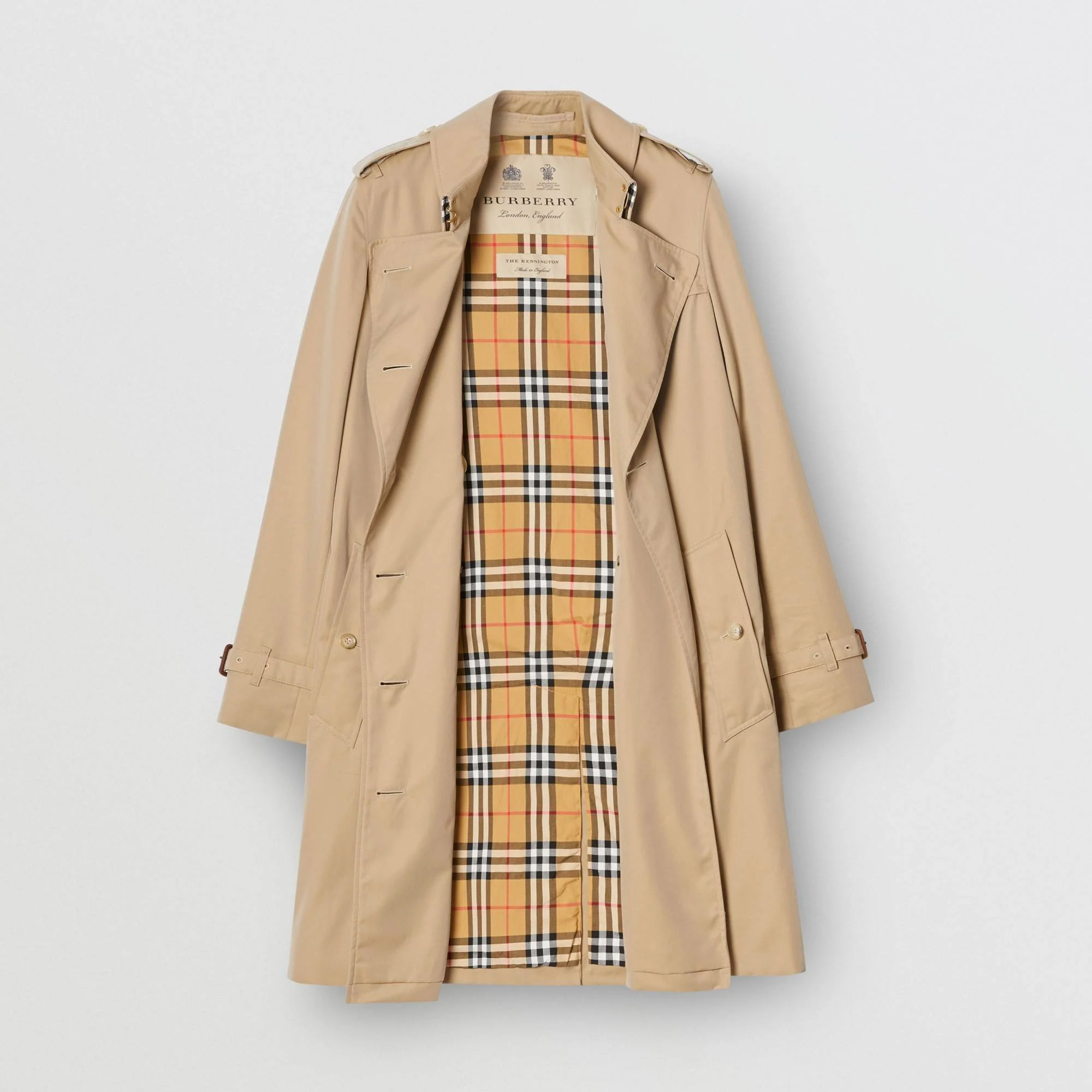 The Mid-length Kensington Heritage Trench Coat - Honey - Image 7