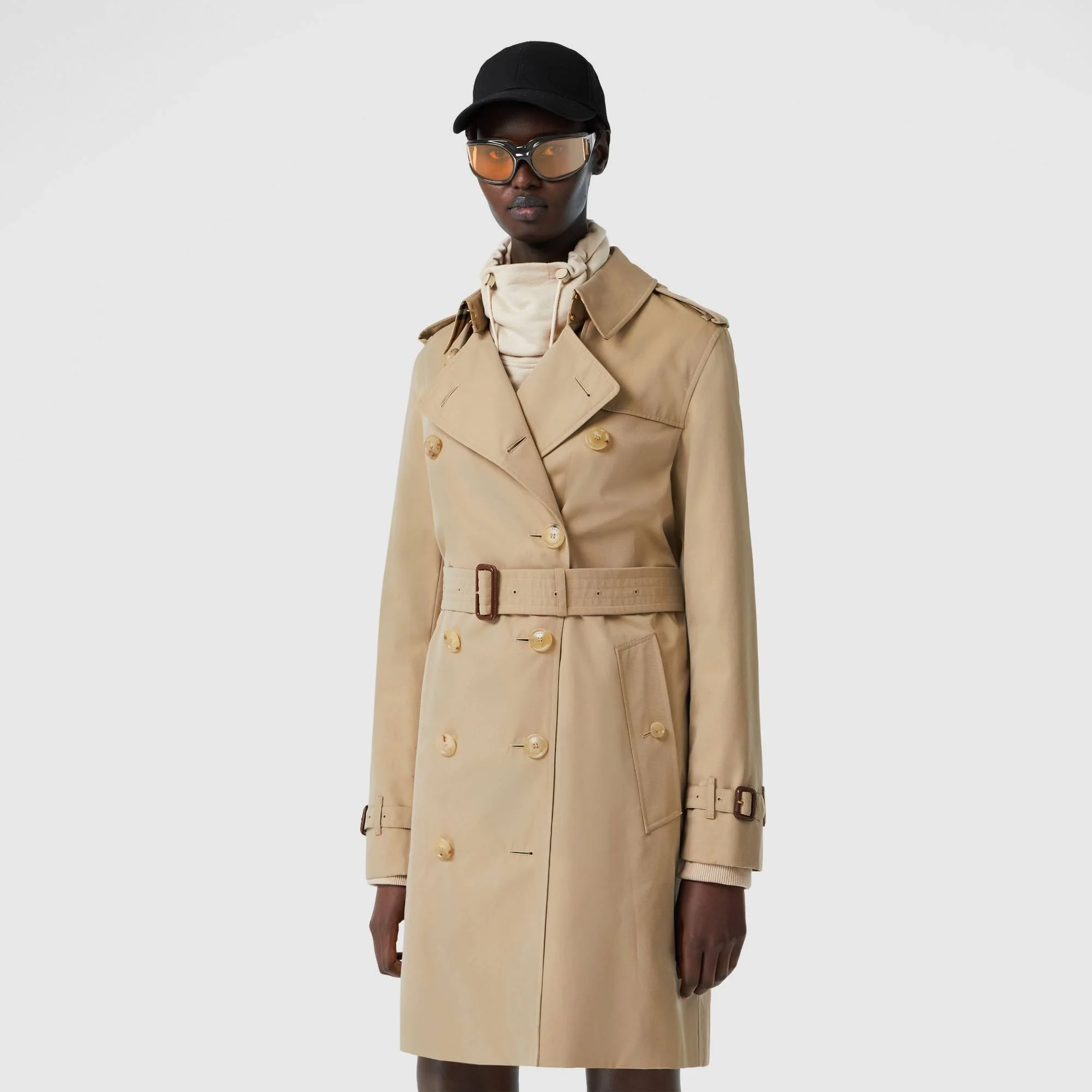 The Mid-length Kensington Heritage Trench Coat - Honey - Image 5