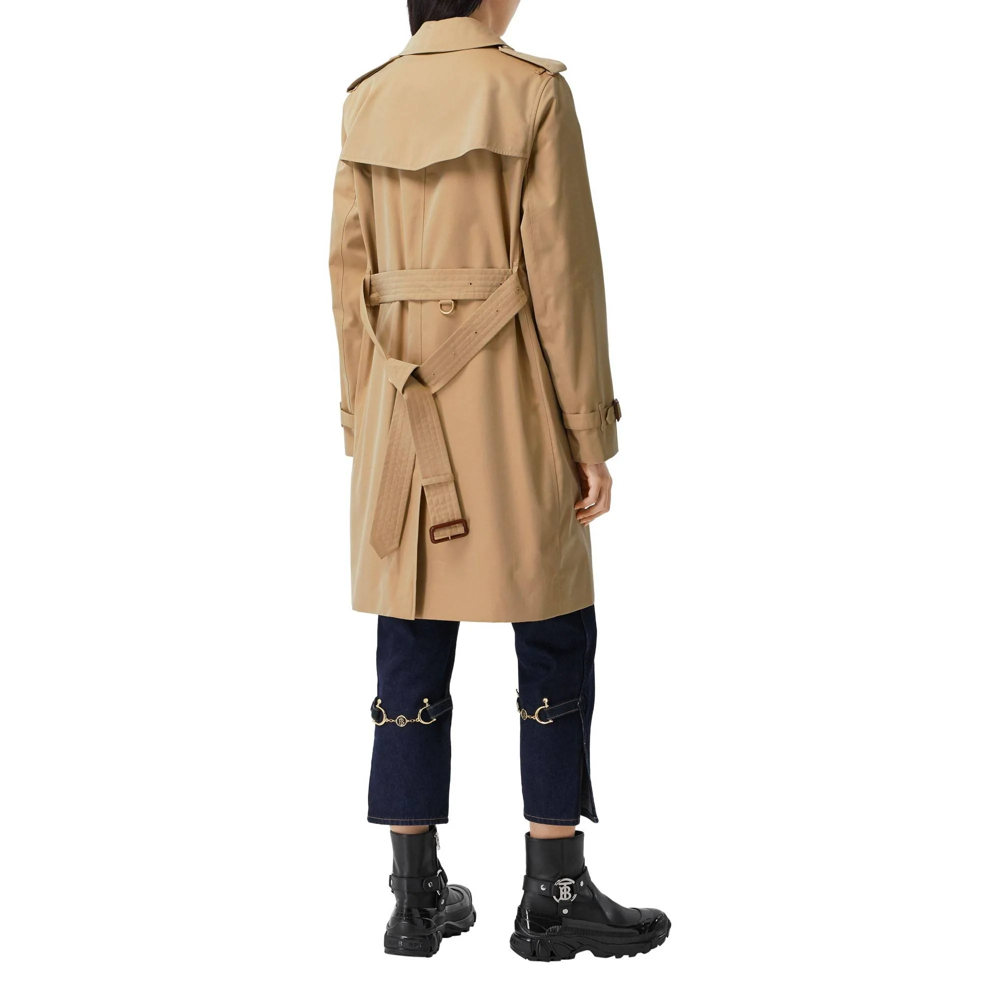 The Mid-length Kensington Heritage Trench Coat - Honey - Image 8