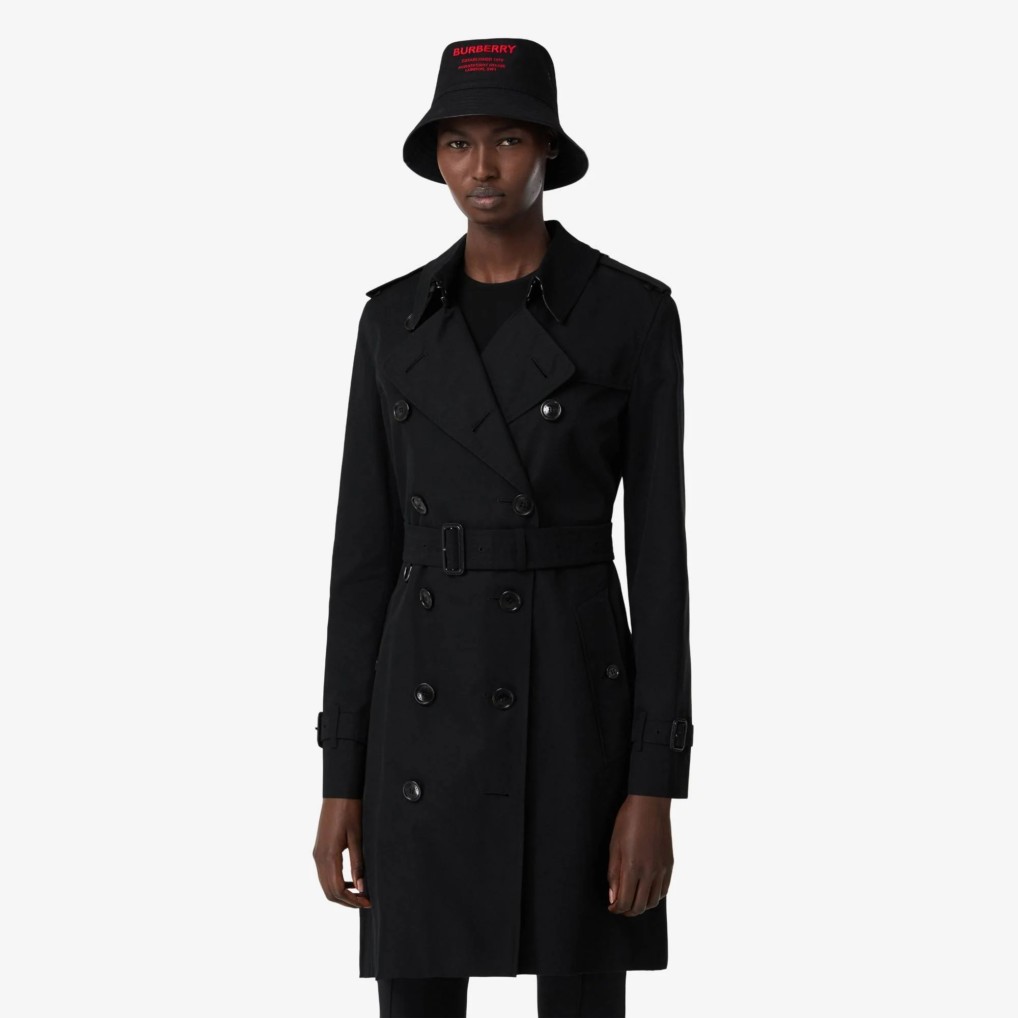 The Mid-length Kensington Heritage Trench Coat - Black - Image 6