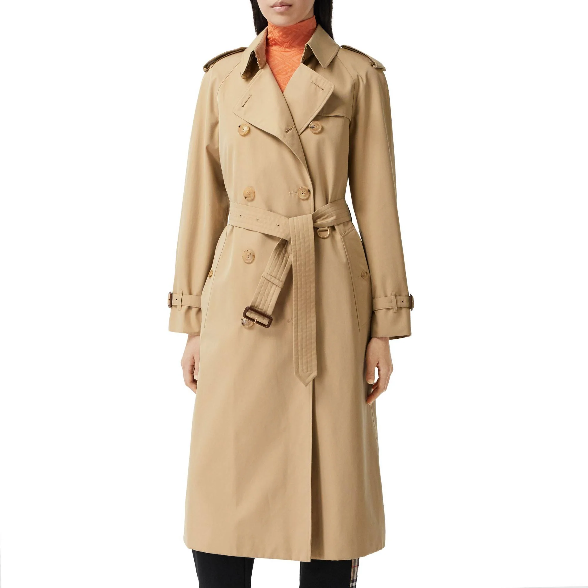 Long Waterloo Heritage Trench Coat - Honey - Image 12