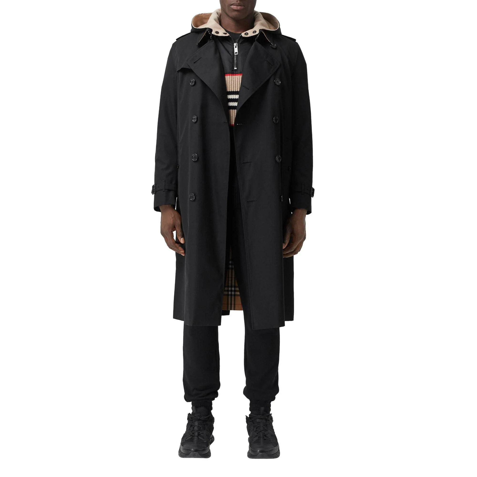 The Long Kensington Heritage Trench Coat - Black - Image 3