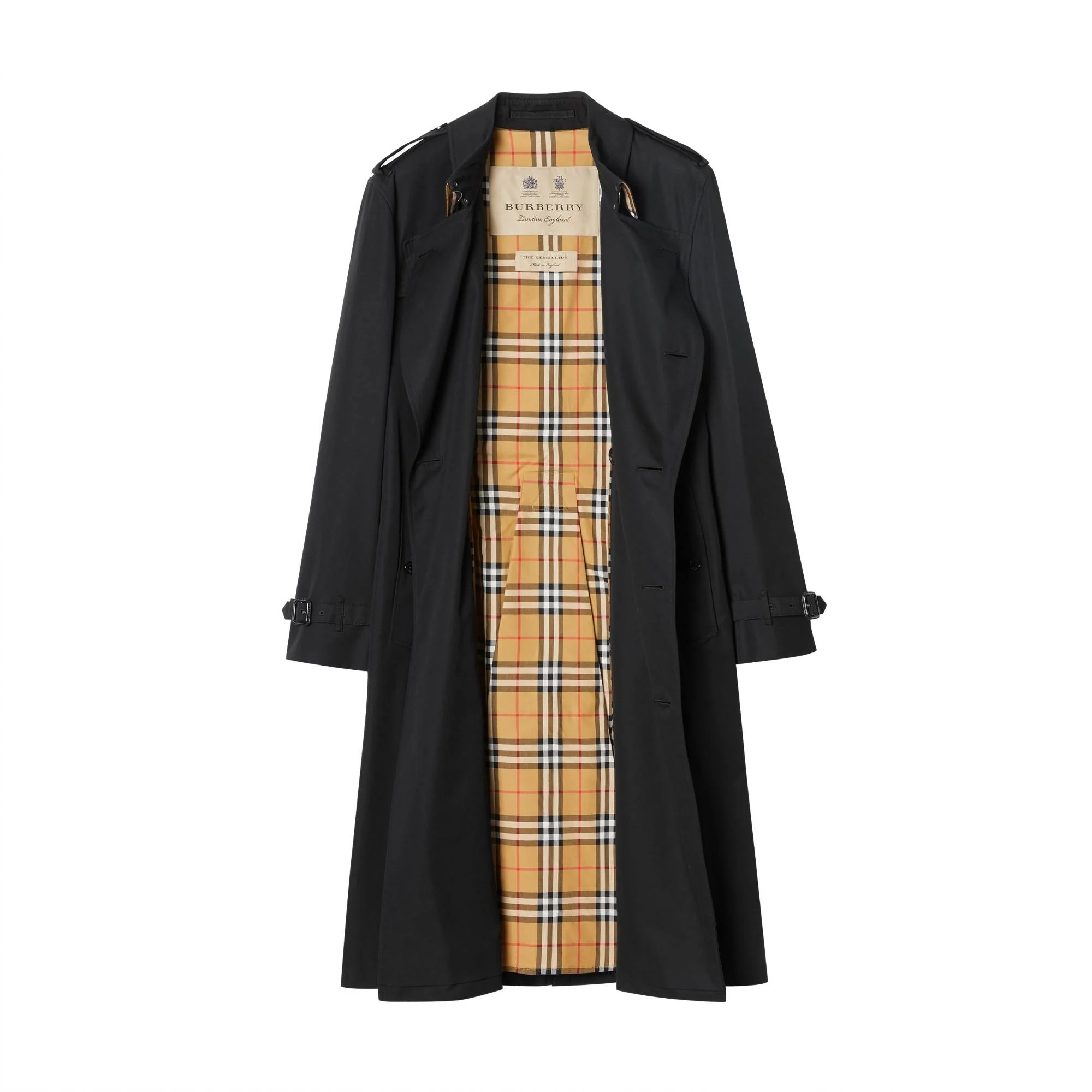 The Long Kensington Heritage Trench Coat - Black - Image 3