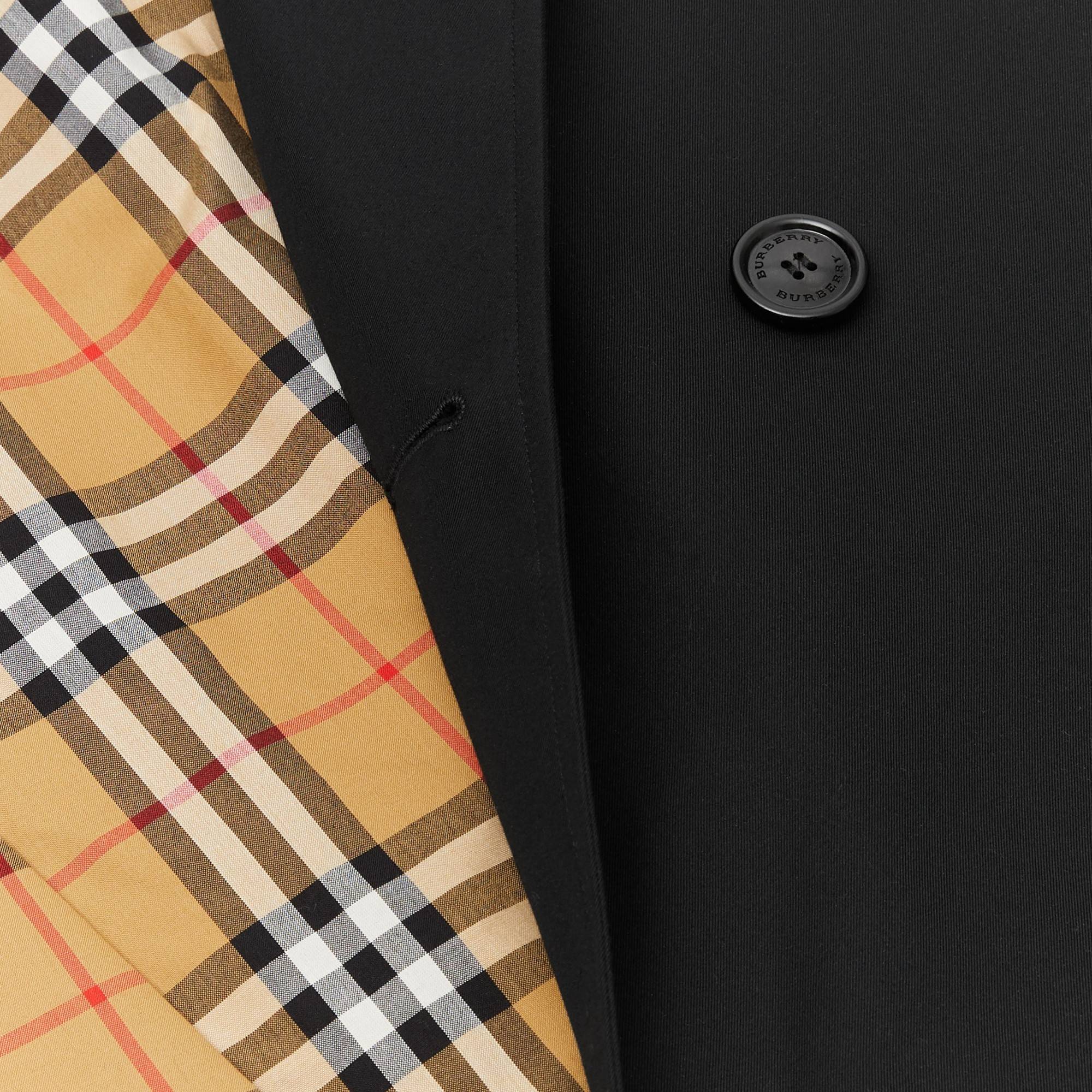 The Long Kensington Heritage Trench Coat - Black - Image 4