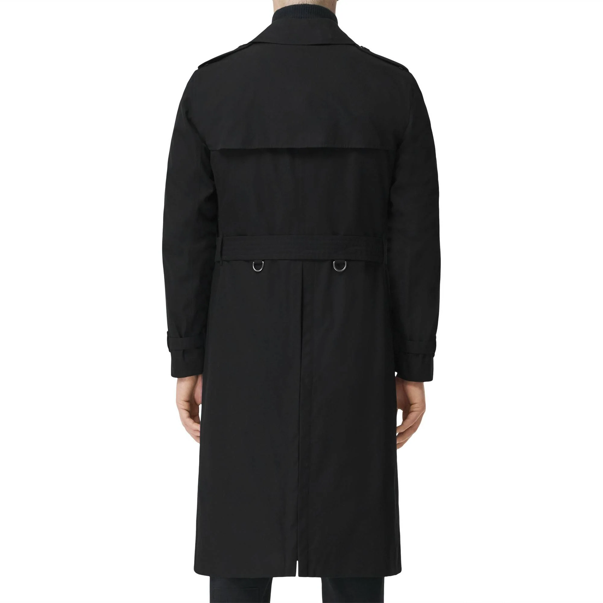 The Long Kensington Heritage Trench Coat - Black - Image 8