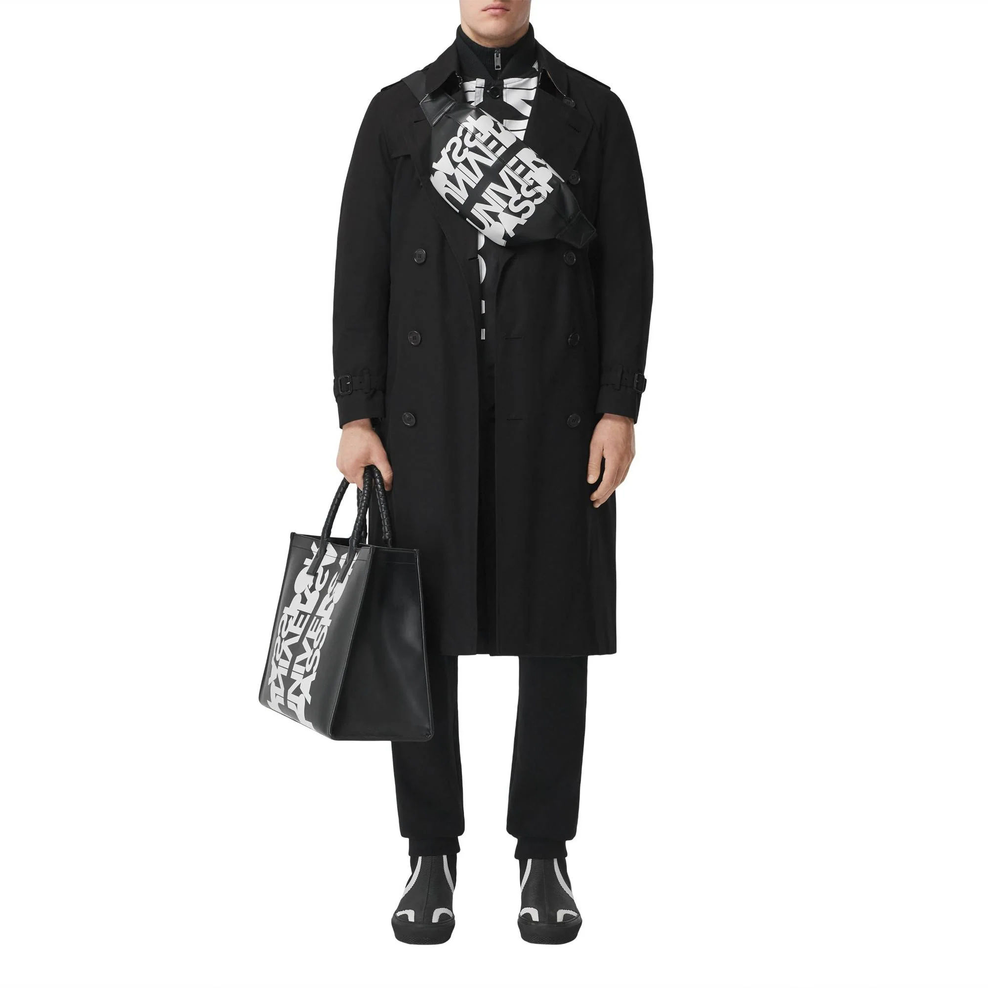 The Long Kensington Heritage Trench Coat - Black - Image 9