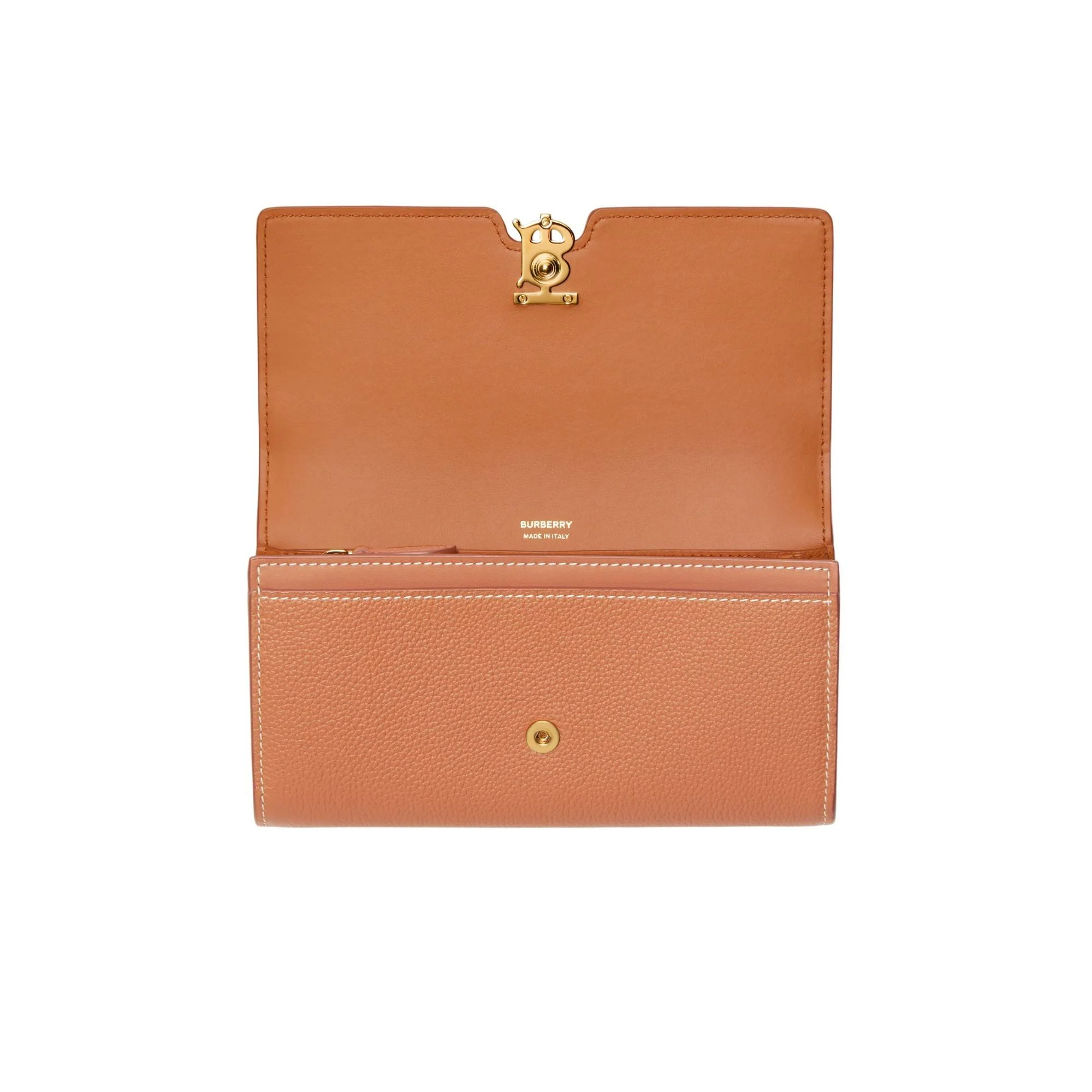 Grainy Leather TB Continental Wallet - Warm Russet Brown - Image 2