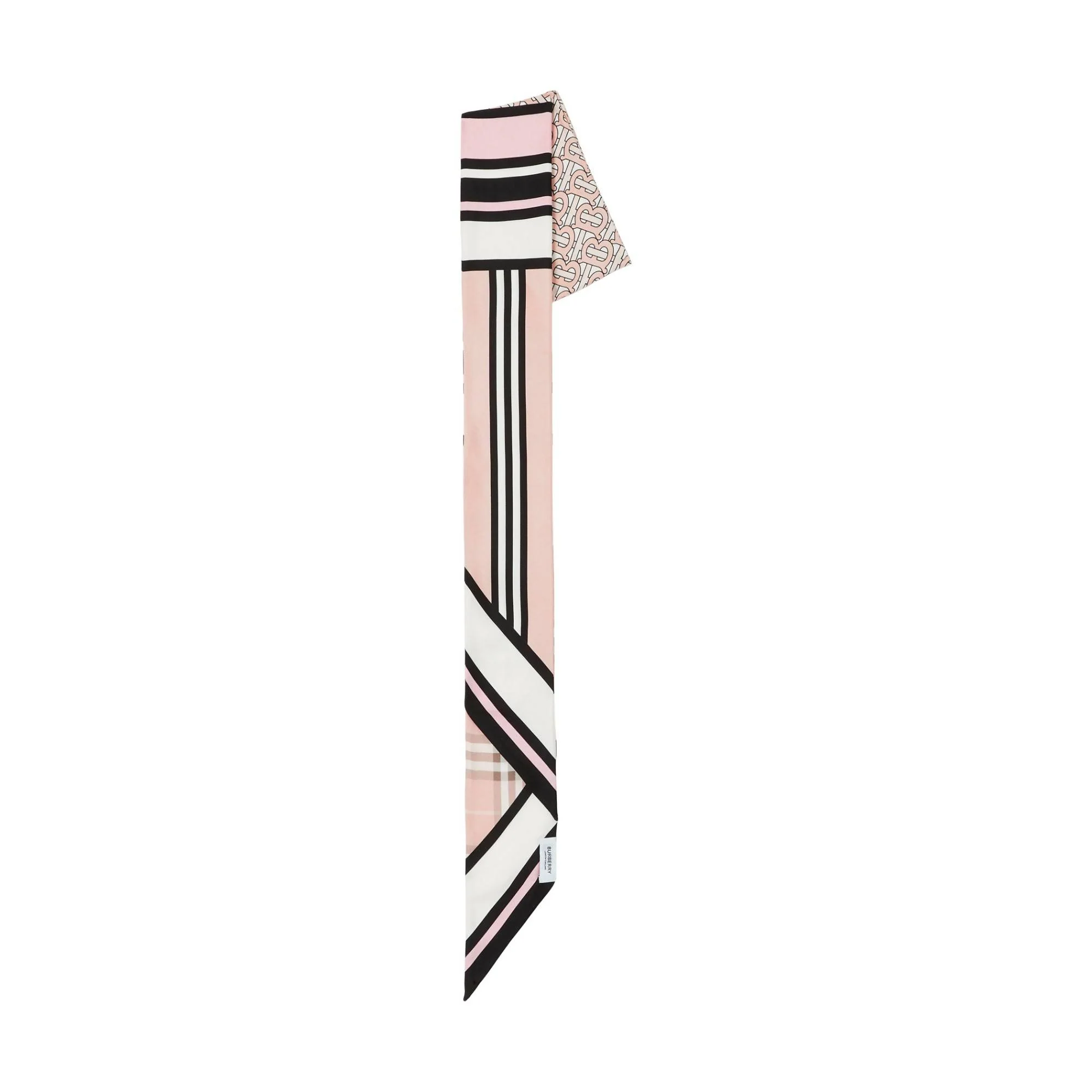 Skinny Montage Silk Scarf - Blush - Image 2