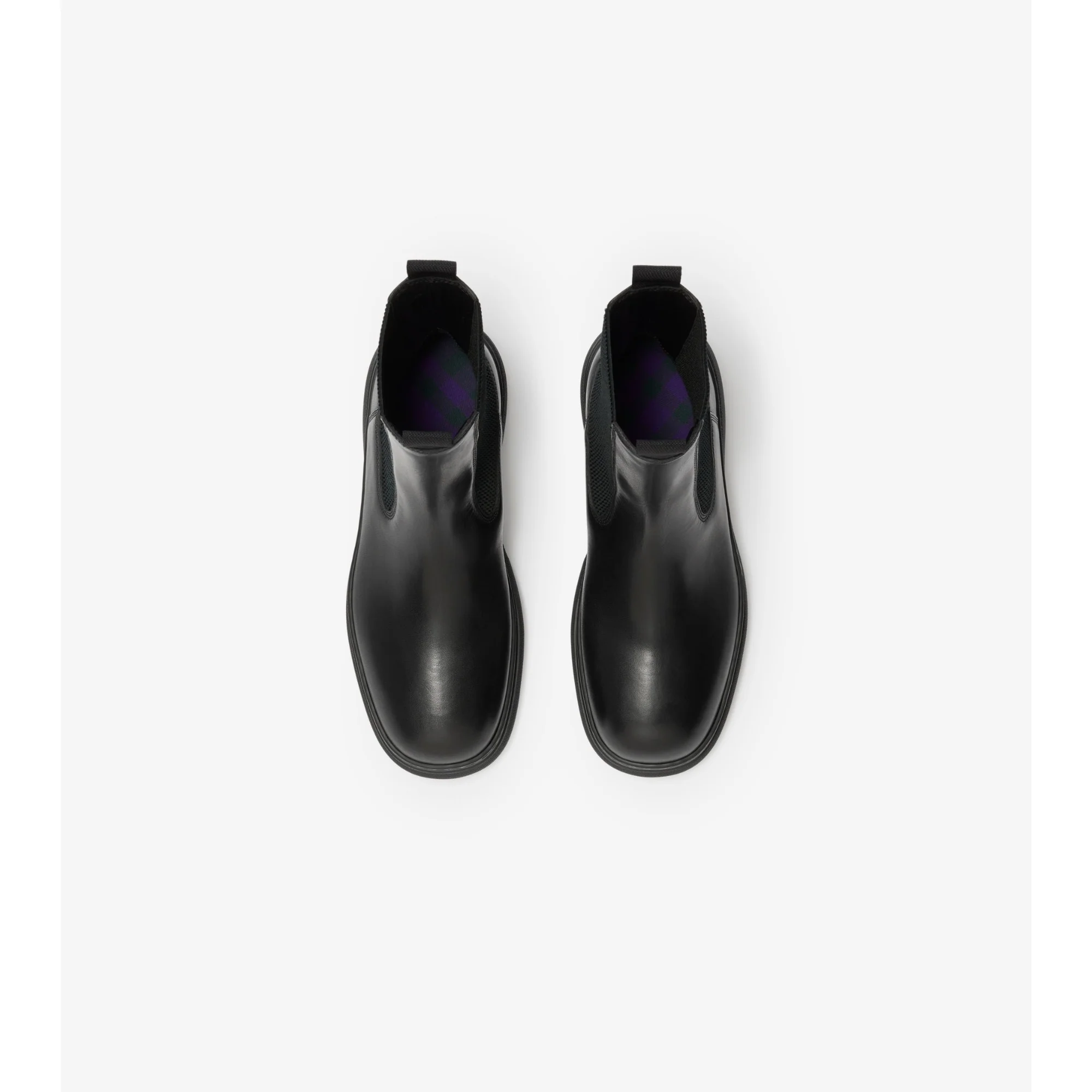 Leather Creeper Chelsea Boots - Black - Image 4