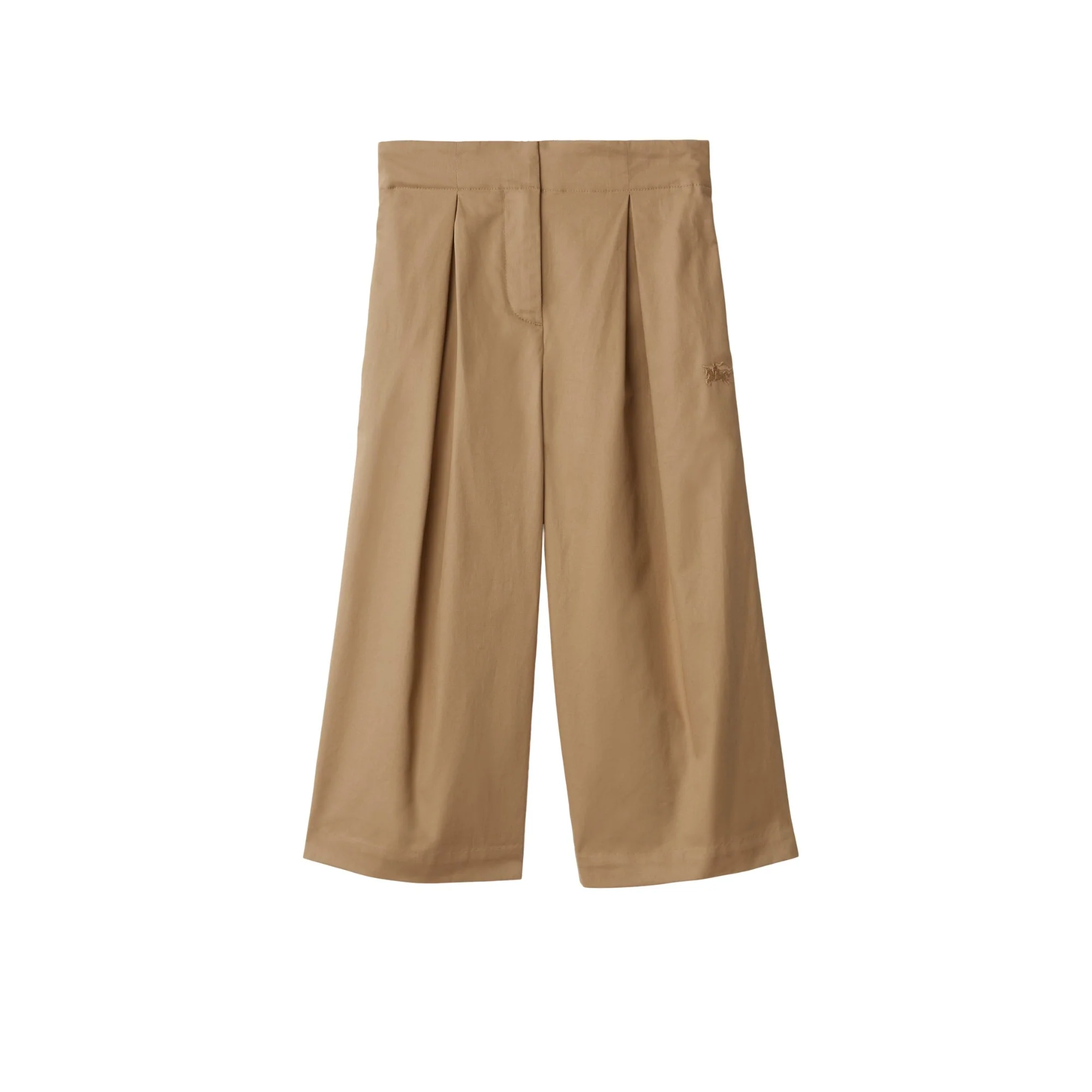 Pleated Cotton Trousers - Archive Beige
