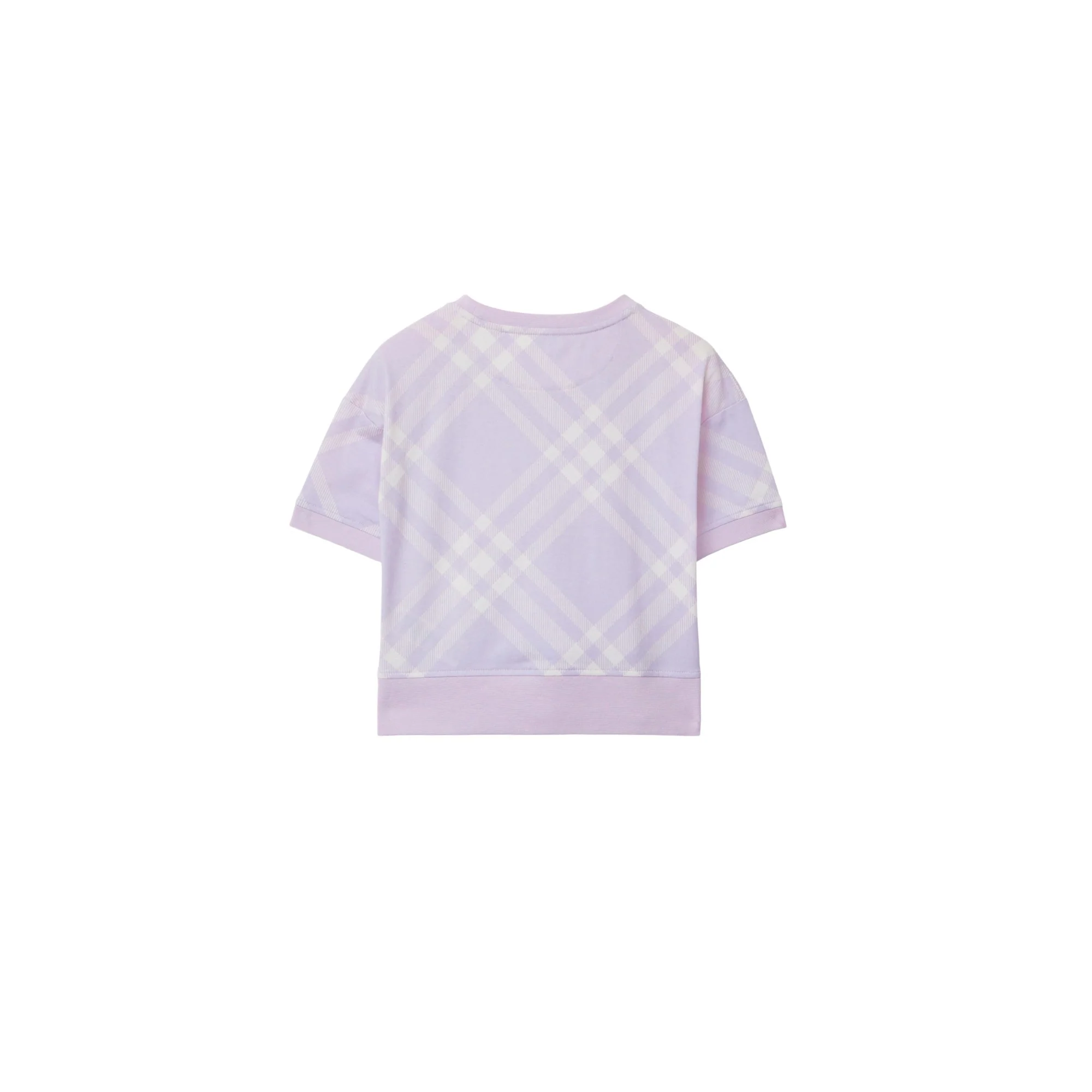 Check Cotton T-shirt - Pastel Lilac IP Check - Image 2