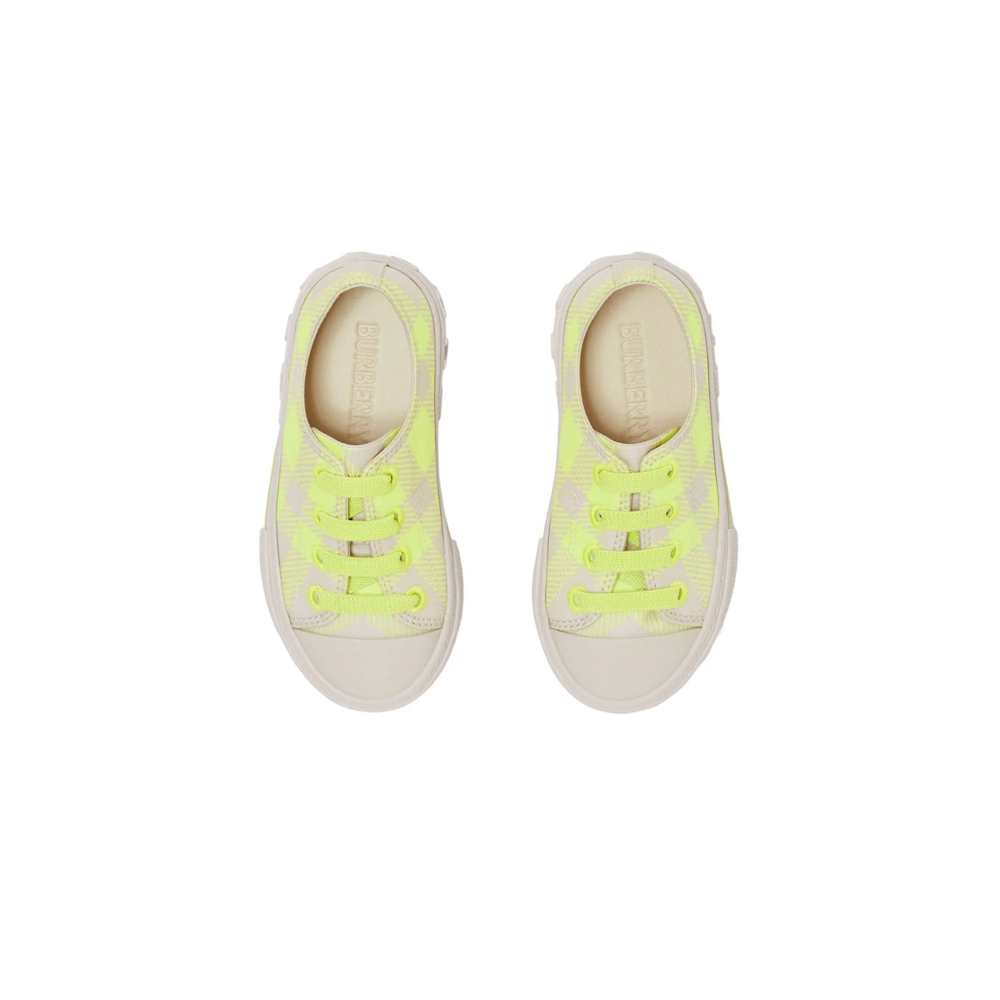 Check Cotton Sneakers - Vivid Lime IP Check - Image 4