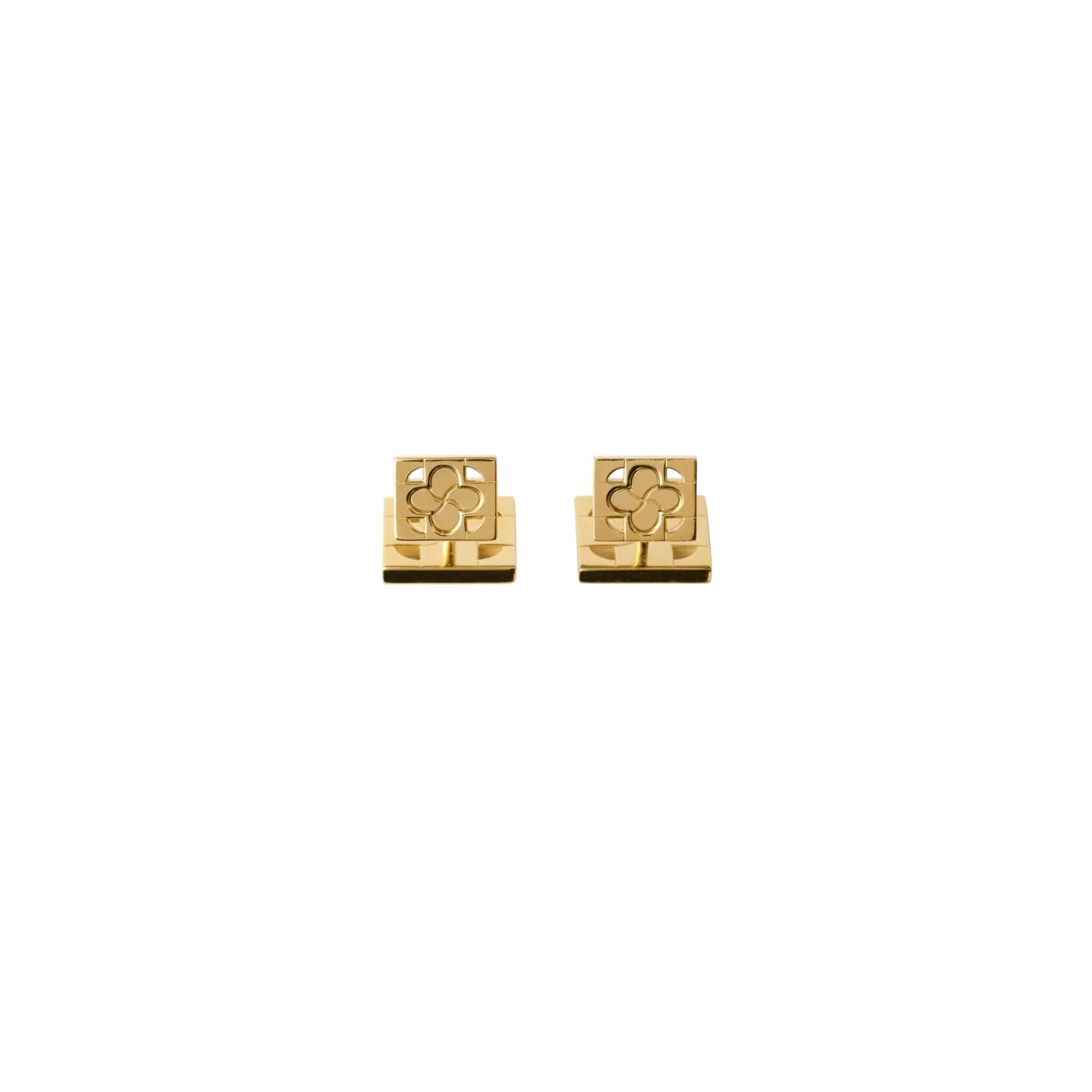 Rose Monogram Cufflinks - Gold - Image 4