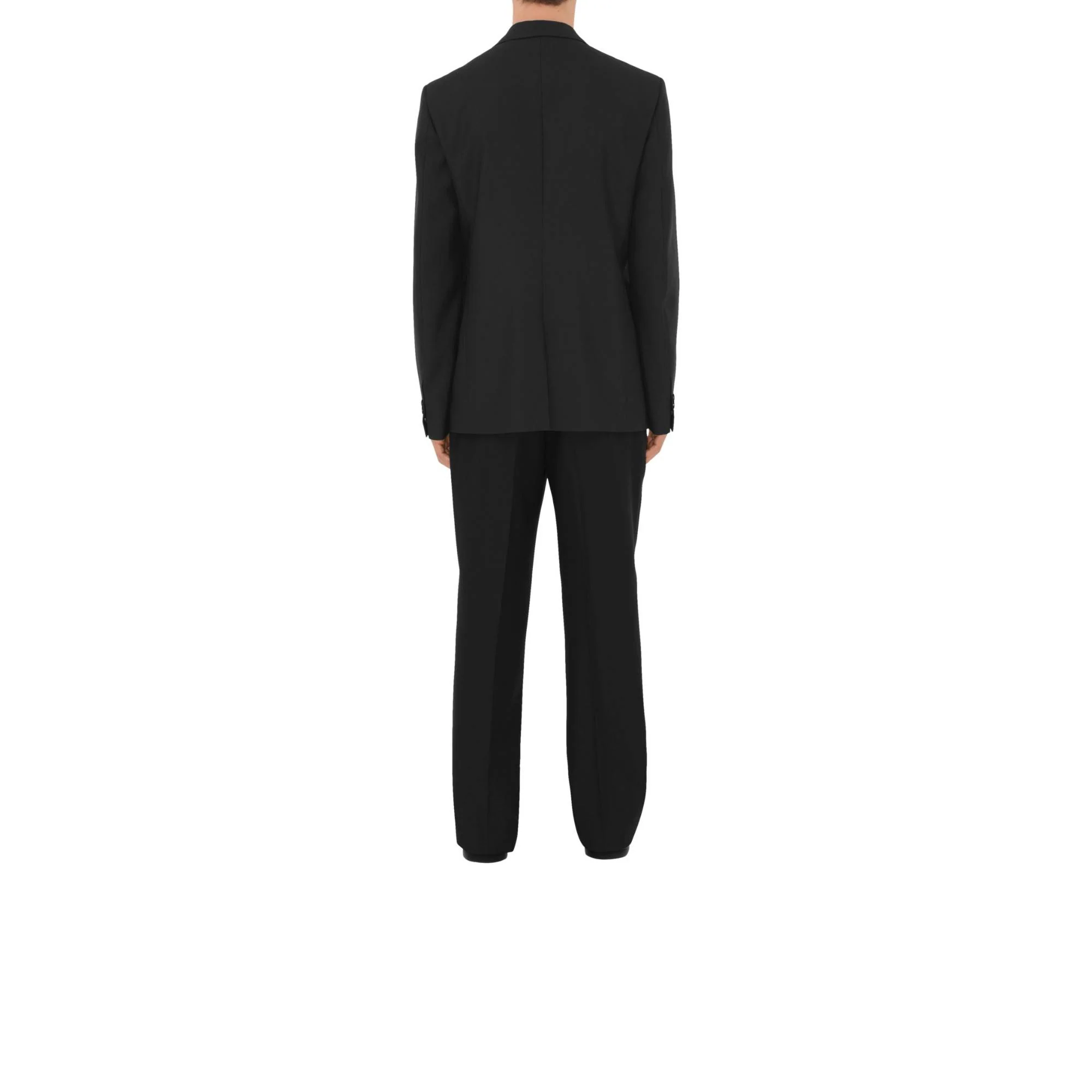Wool Tailored Trousers - Black - Image 3