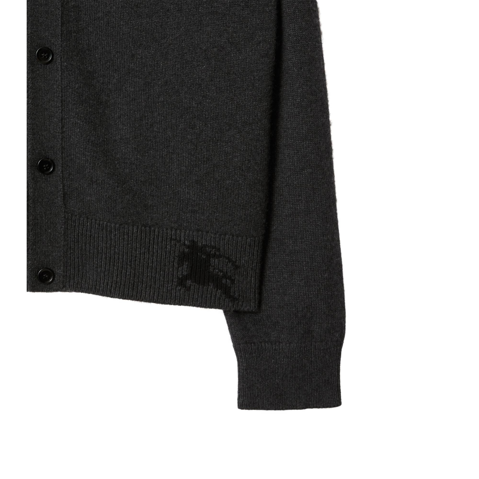 Cashmere Cardigan - Dark Grey Melange - Image 6