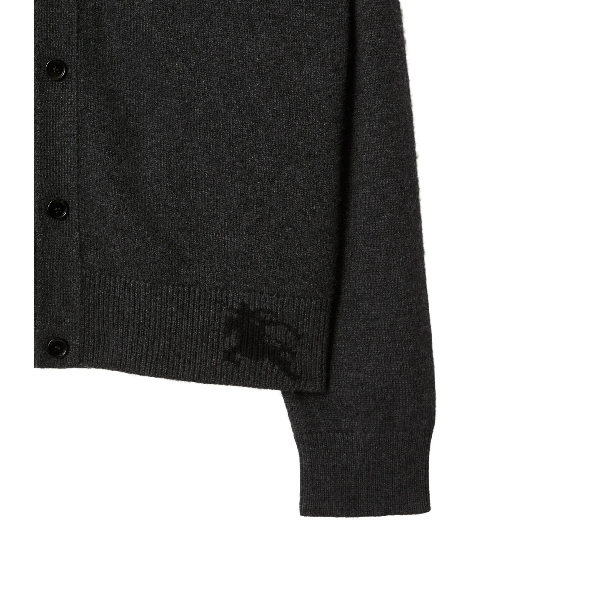 Cashmere Cardigan - Dark Grey Melange - Image 6