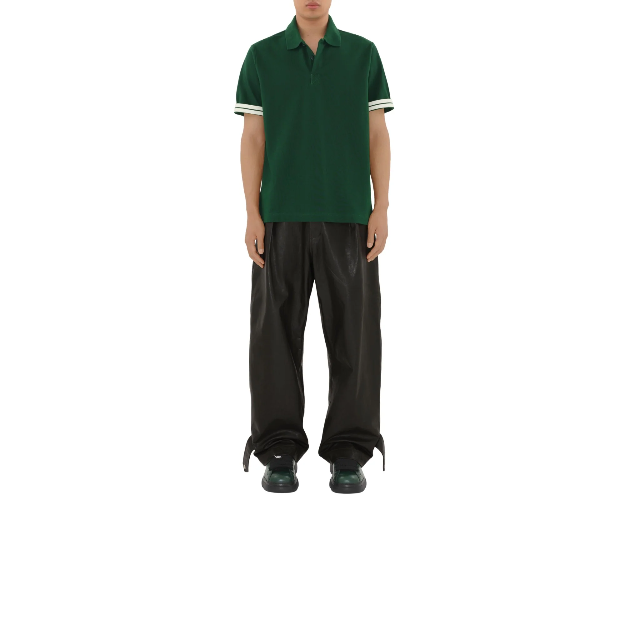 Cotton Polo Shirt - Ivy - Image 2
