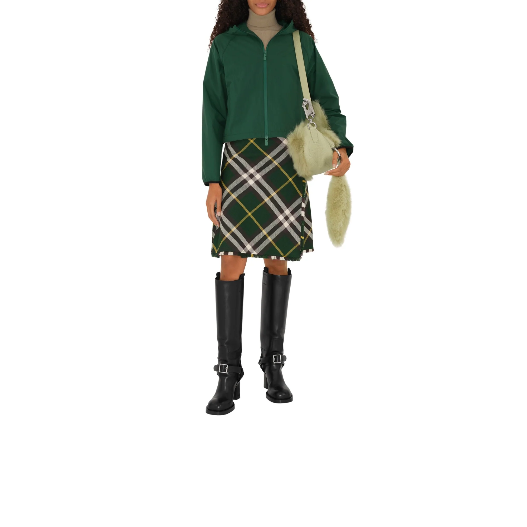 Cropped Nylon Jacket - Ivy - Image 2