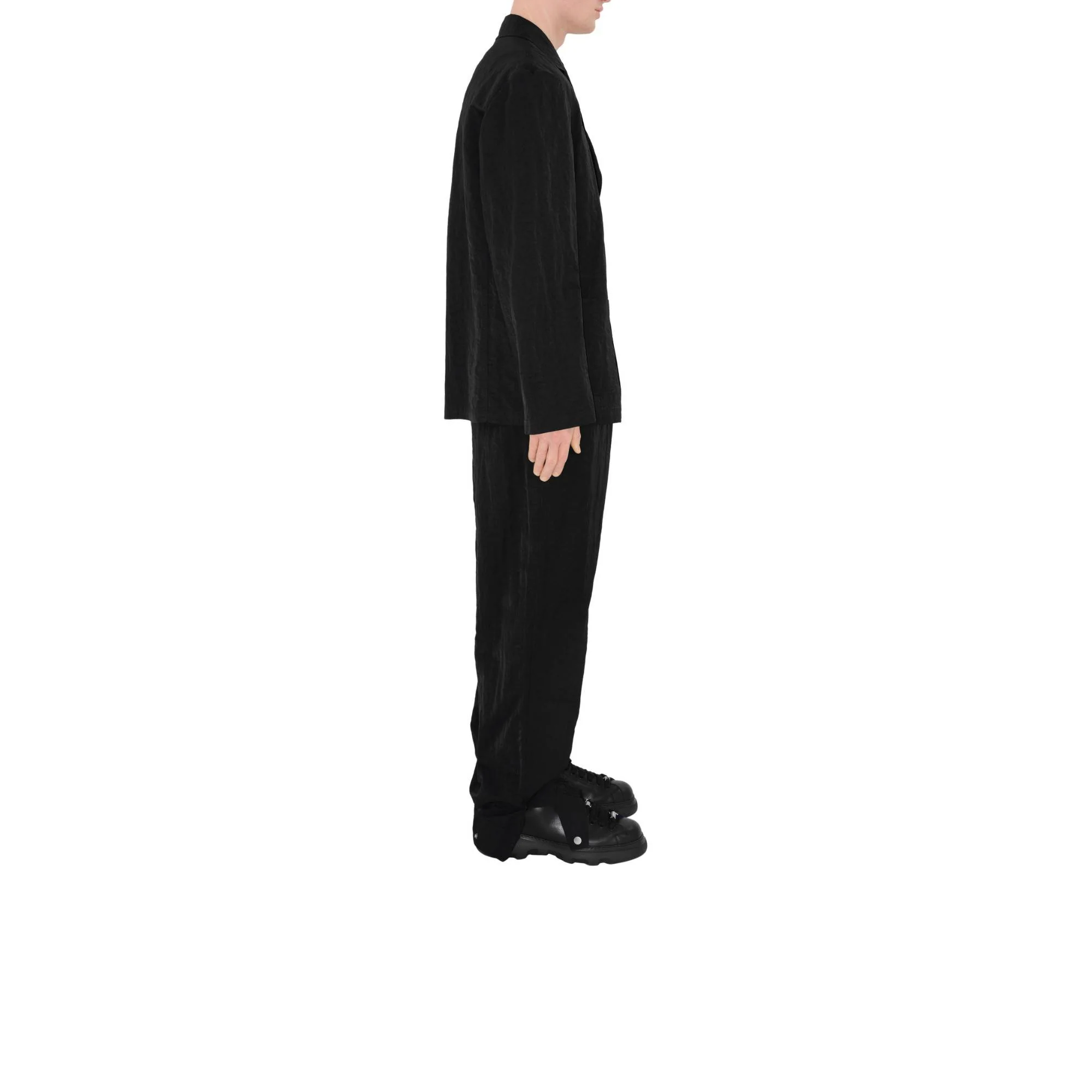 Nylon Tailored Jacket - Black - Image 3