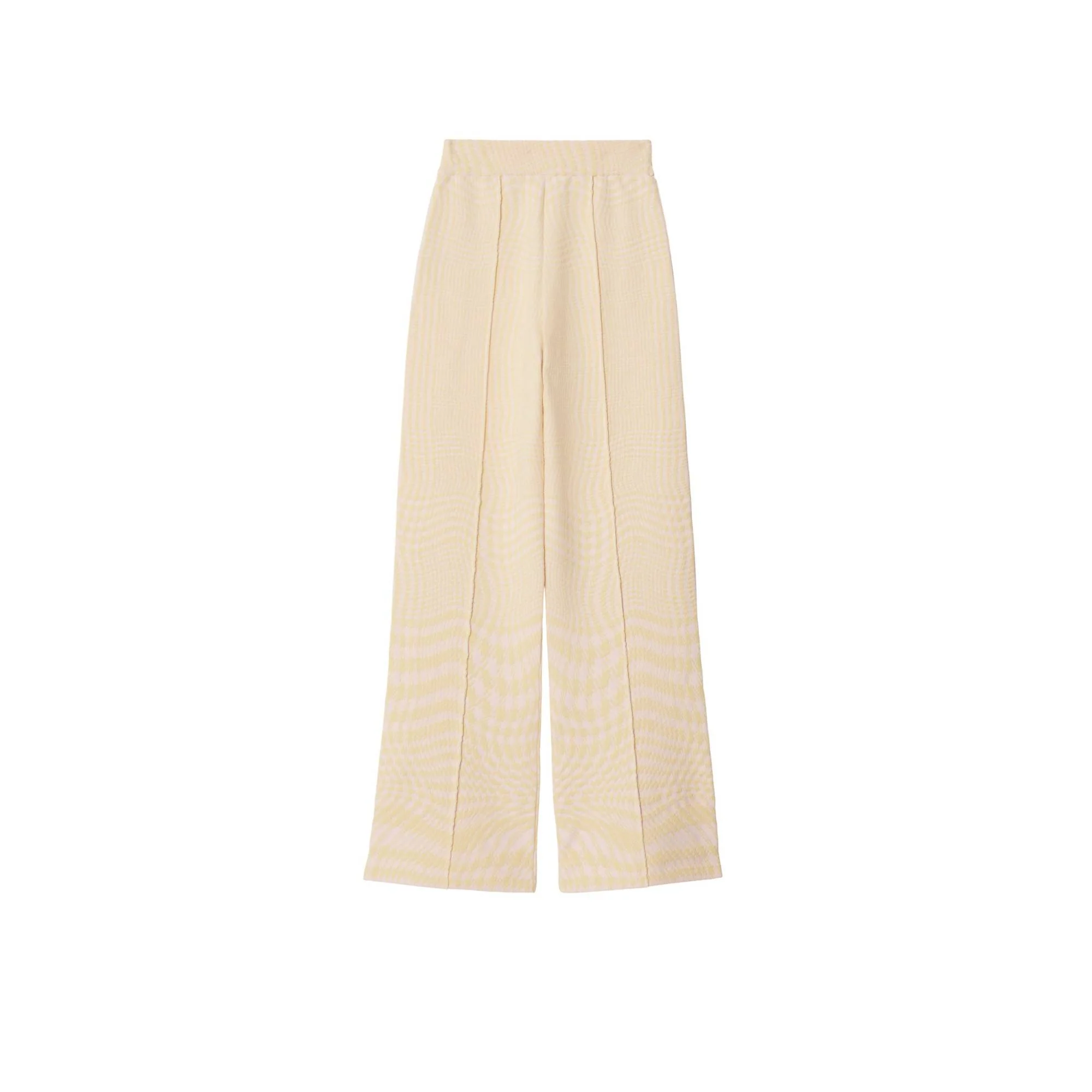 Warped Houndstooth Wool Blend Trousers - Cameo IP Pattern - Image 5