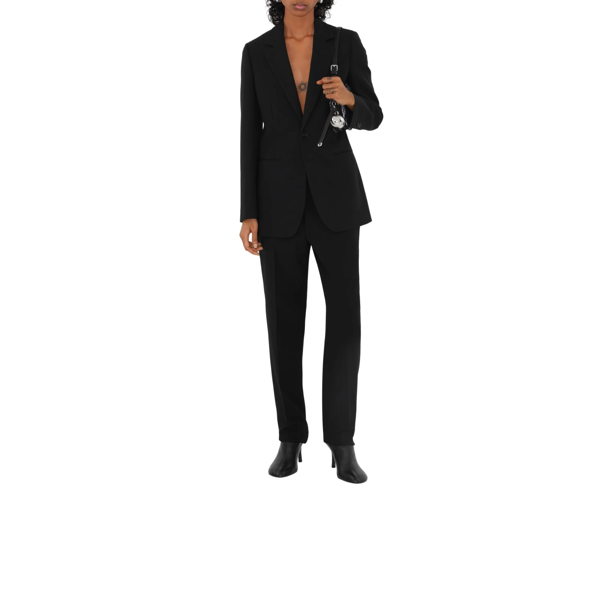 Wool Tailored Jacket - Black - Image 2
