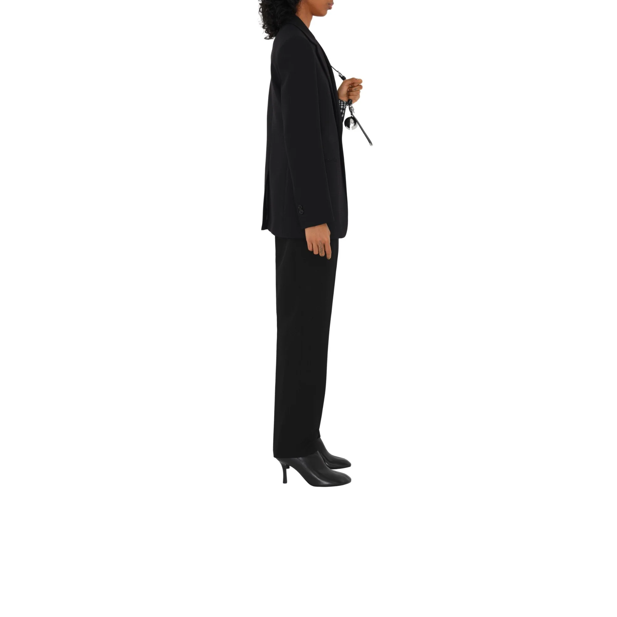 Wool Tailored Jacket - Black - Image 3