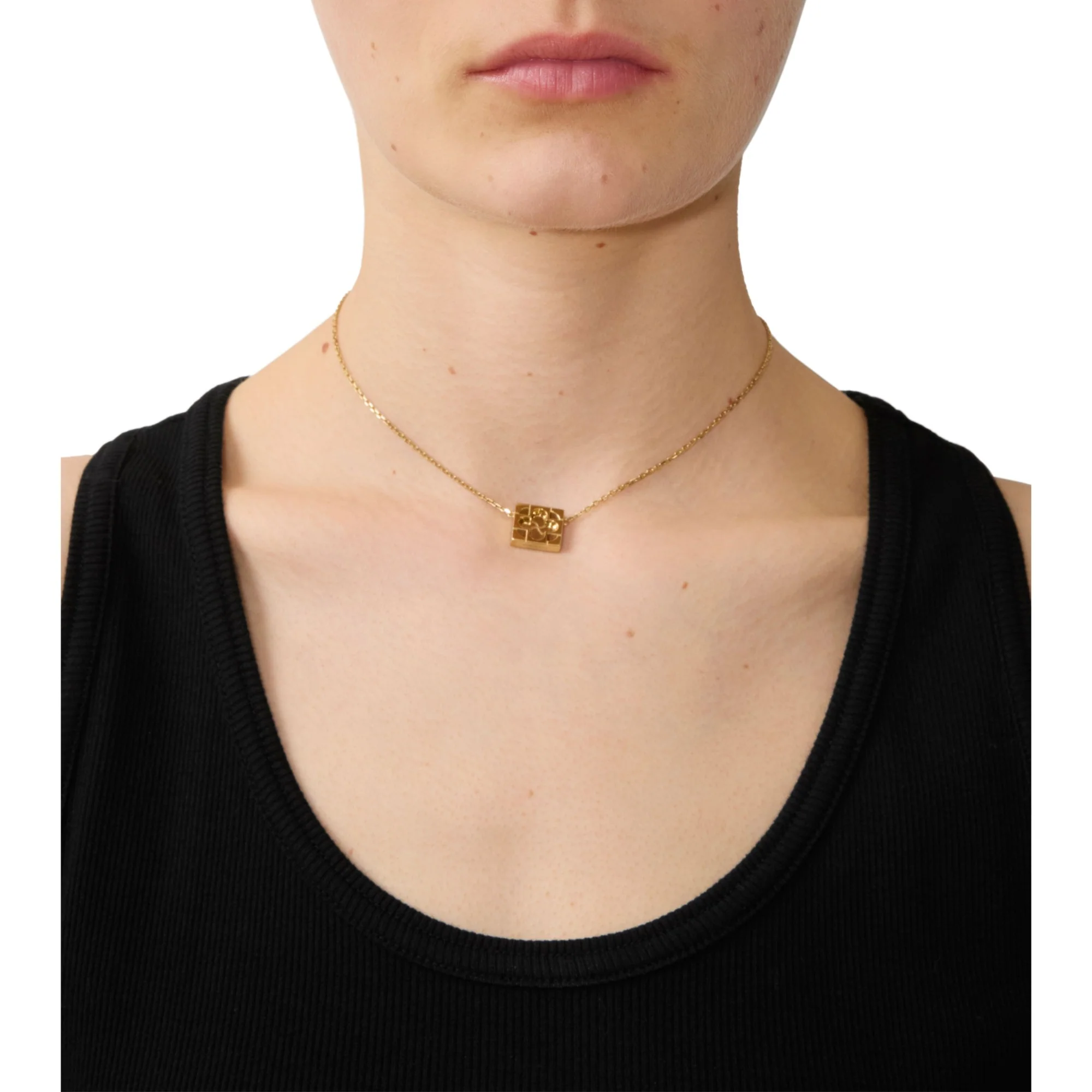 Rose Monogram Necklace - Gold - Image 2