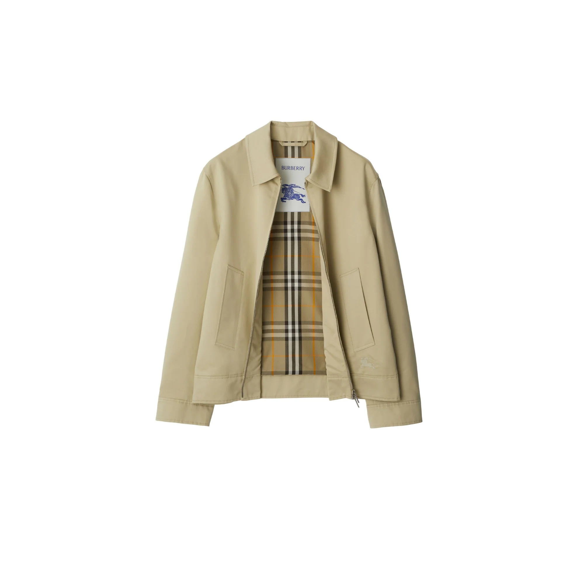 Cotton Silk Harrington Jacket - Hunter