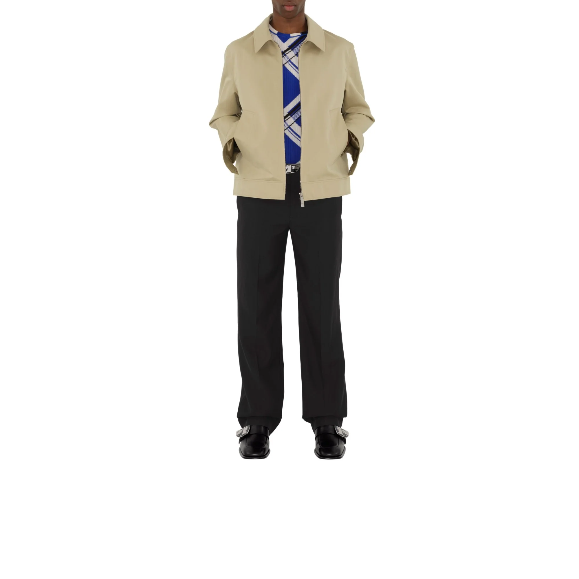 Cotton Silk Harrington Jacket - Hunter - Image 2